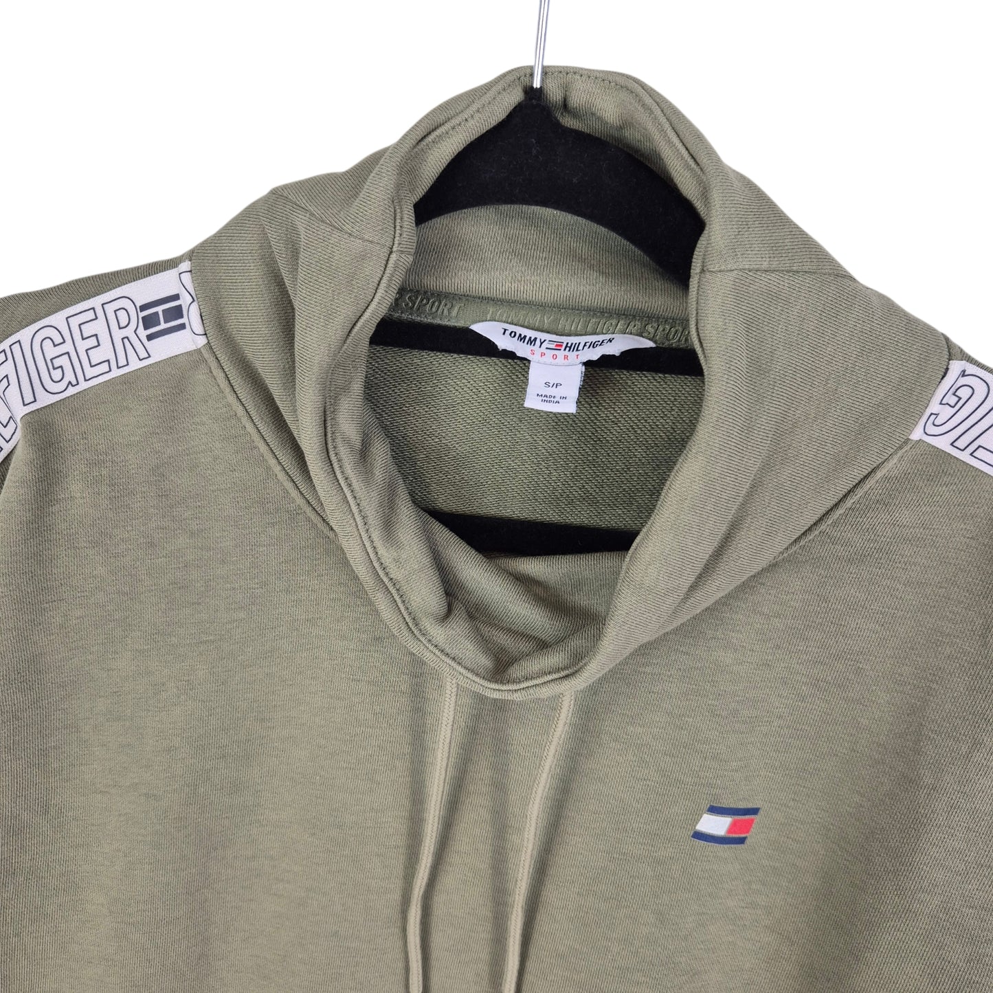 Tommy Hilfiger Sport Khaki Green Hoodie Size S