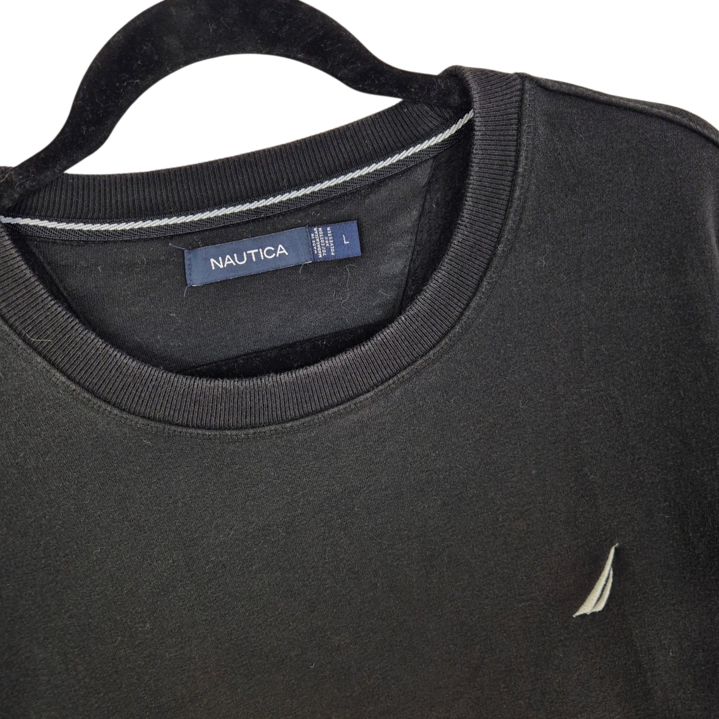 Nautica Black Crewneck Sweater Size L