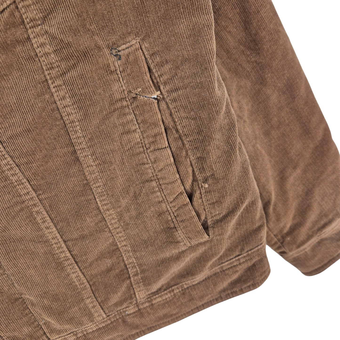 Guess Brown Heavy Quilted Corduroy Jacket Size M