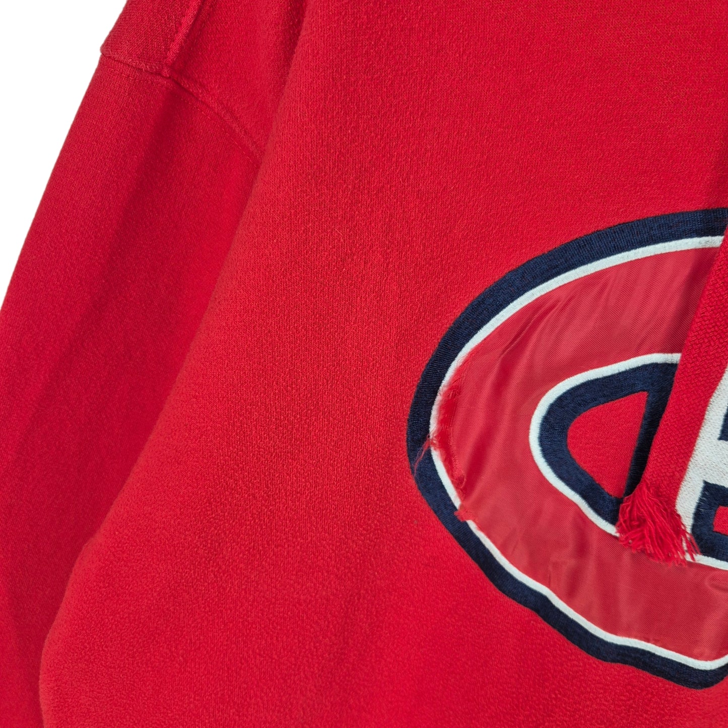 NHL Montreal Canadiens Red Embroidered Hoodie Size M