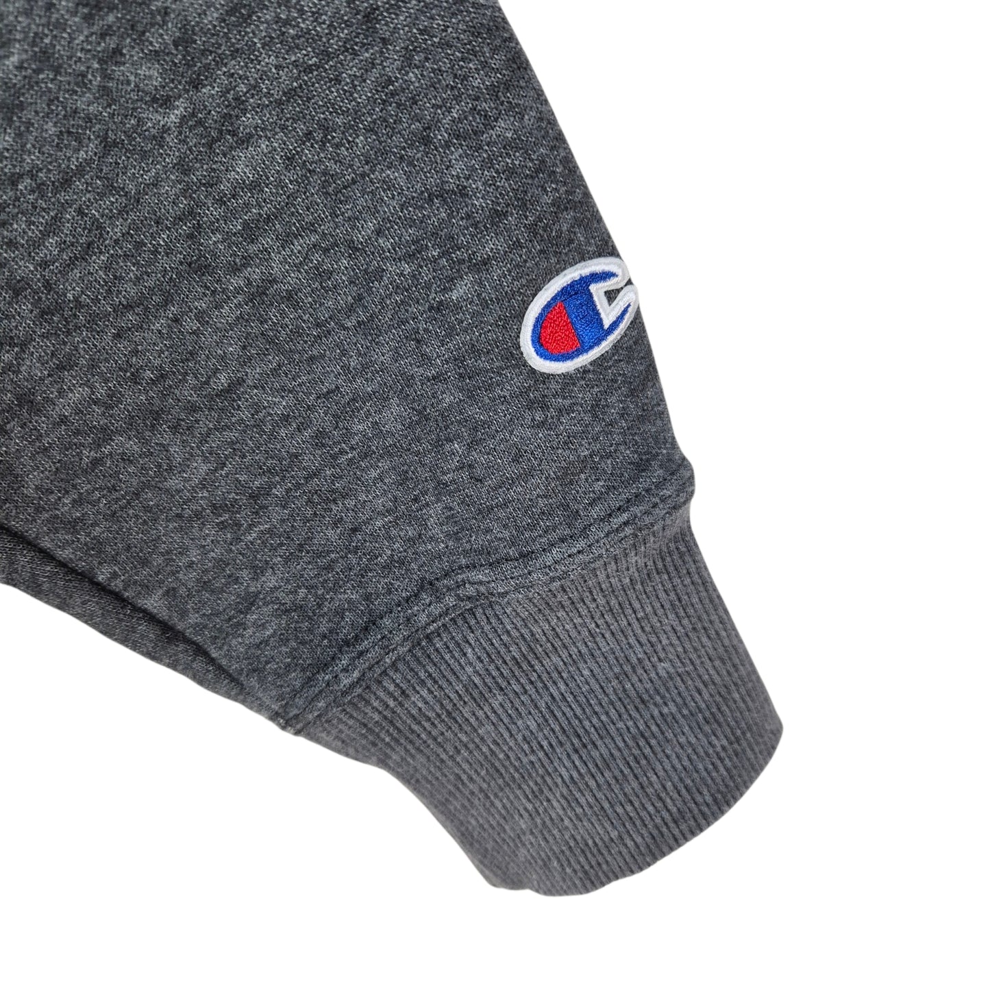 Champion Grey Chest Script Hoodie Size S