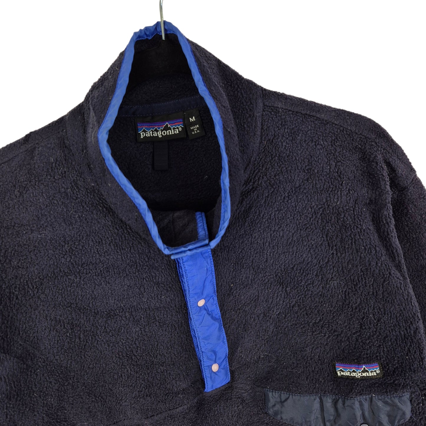 Vintage Patagonia 90's Dark Blue USA Made Fleece Jumper Size M
