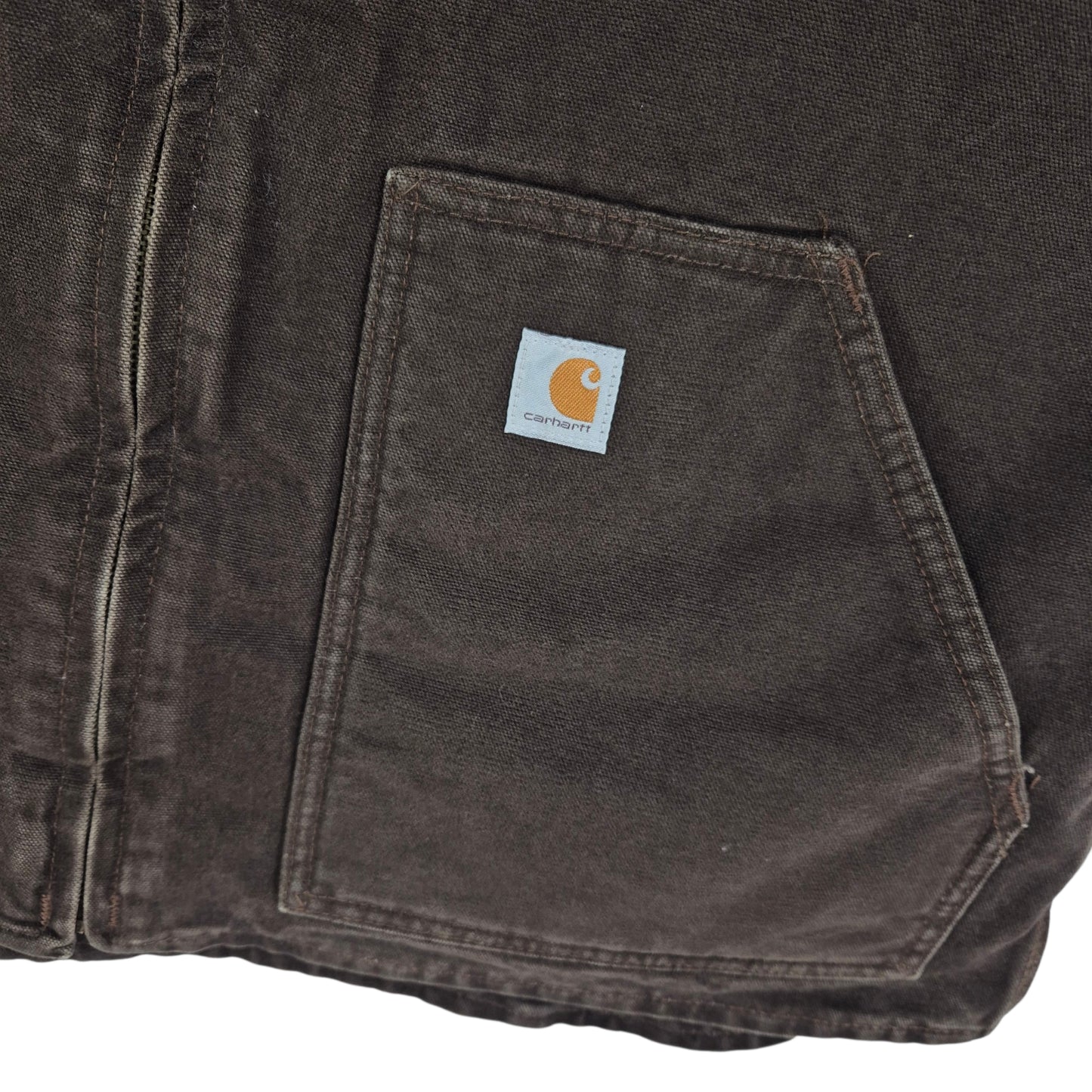 Carhartt Womens Brown Heavy Fleece Insulated Vest Size XL