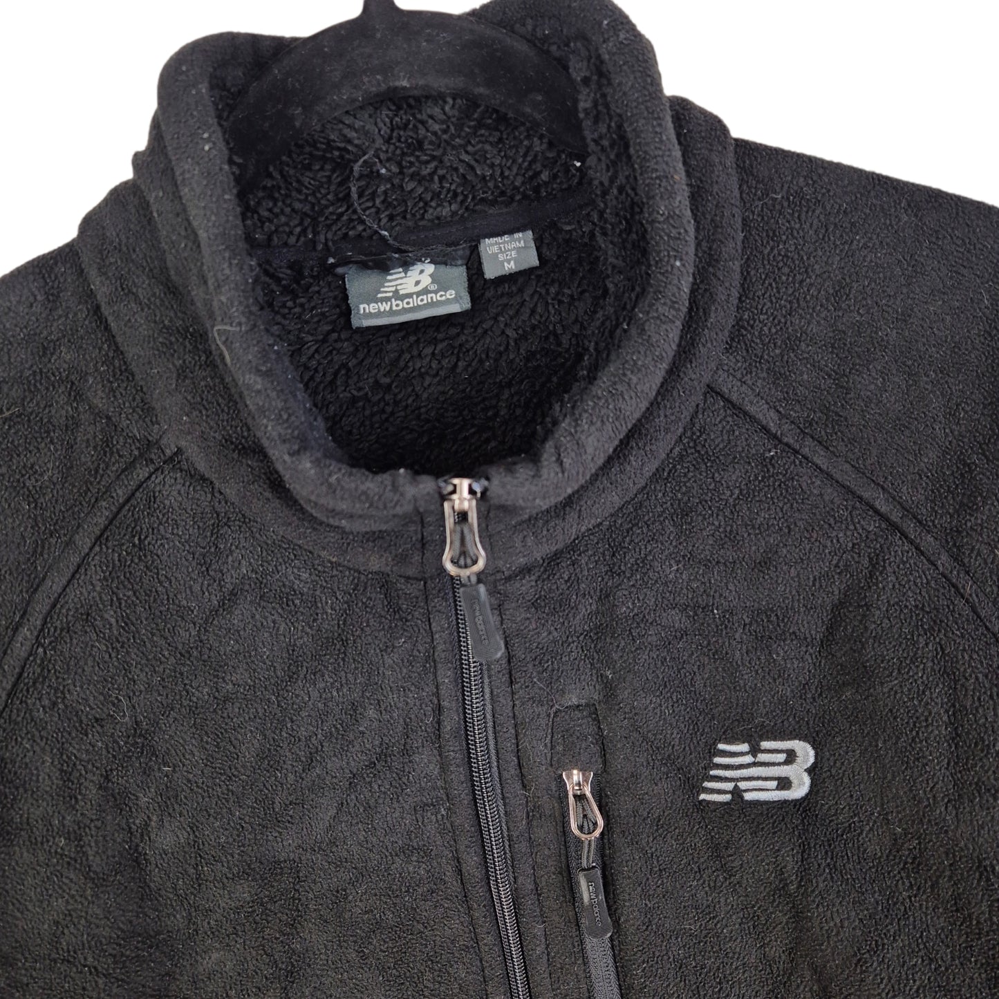 New Balance Black Fleece Zip Jumper Size M