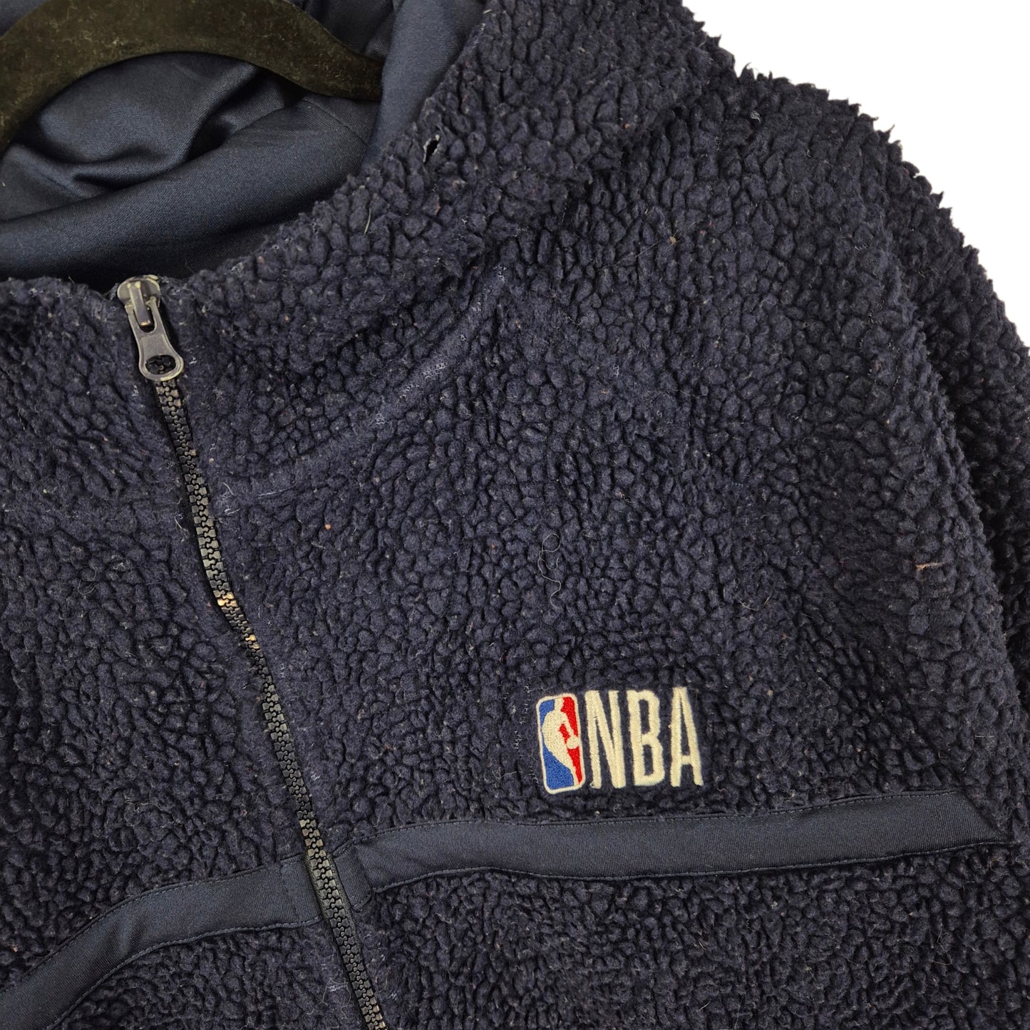 NBA Dark Blue Fleece Zip Hoodie Size XL