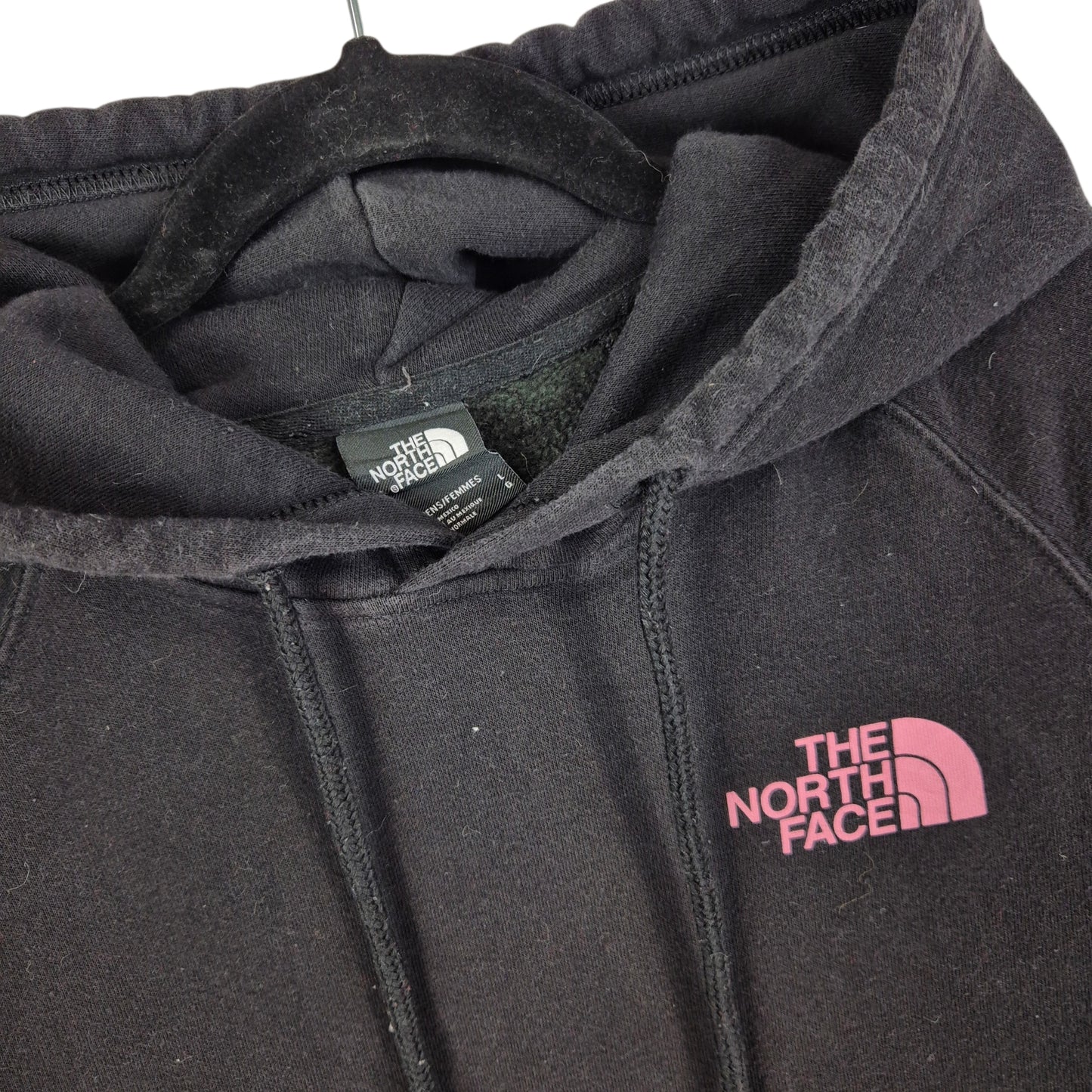 The North Face Womens Black Back Monogram Hoodie Size L