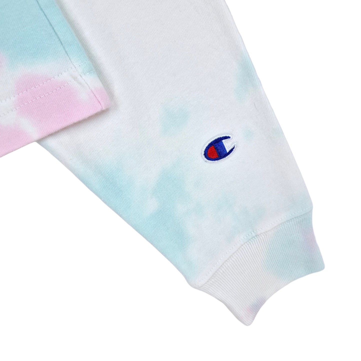 Champion Womens White Tie Dye Light Hoodie Size S