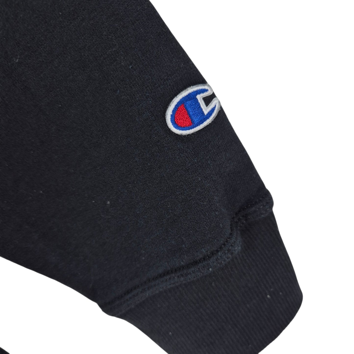 Champion Black Embroidered Hoodie Size S