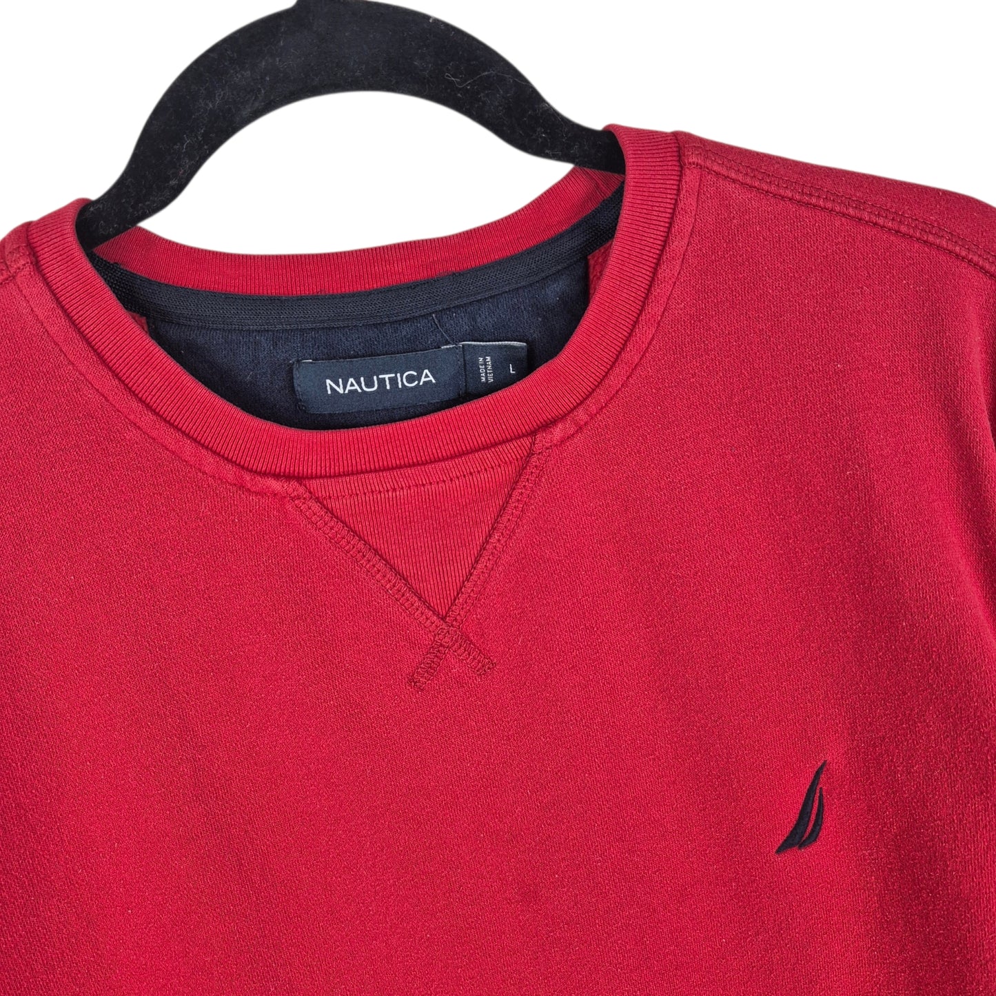 Nautica Red Crewneck Sweater Size L