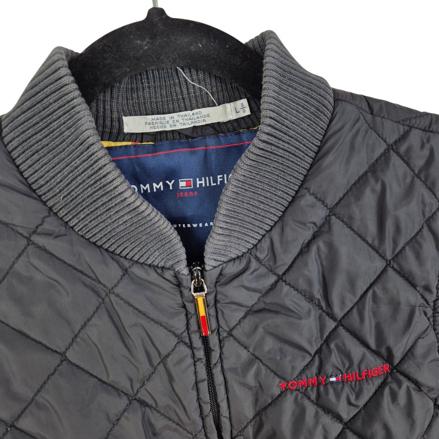 Vintage Tommy Hilfiger 90's Womens Black Padded Vest Size L