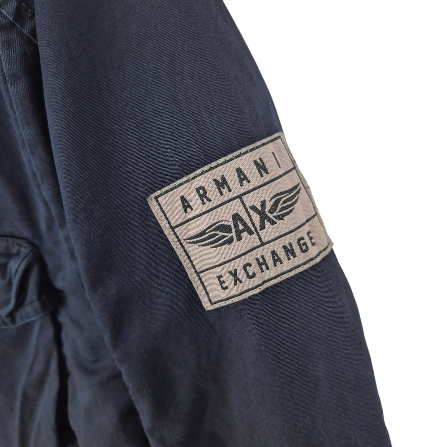 Armani Exchange Dark Blue Fleece Insulated Jacket Size S