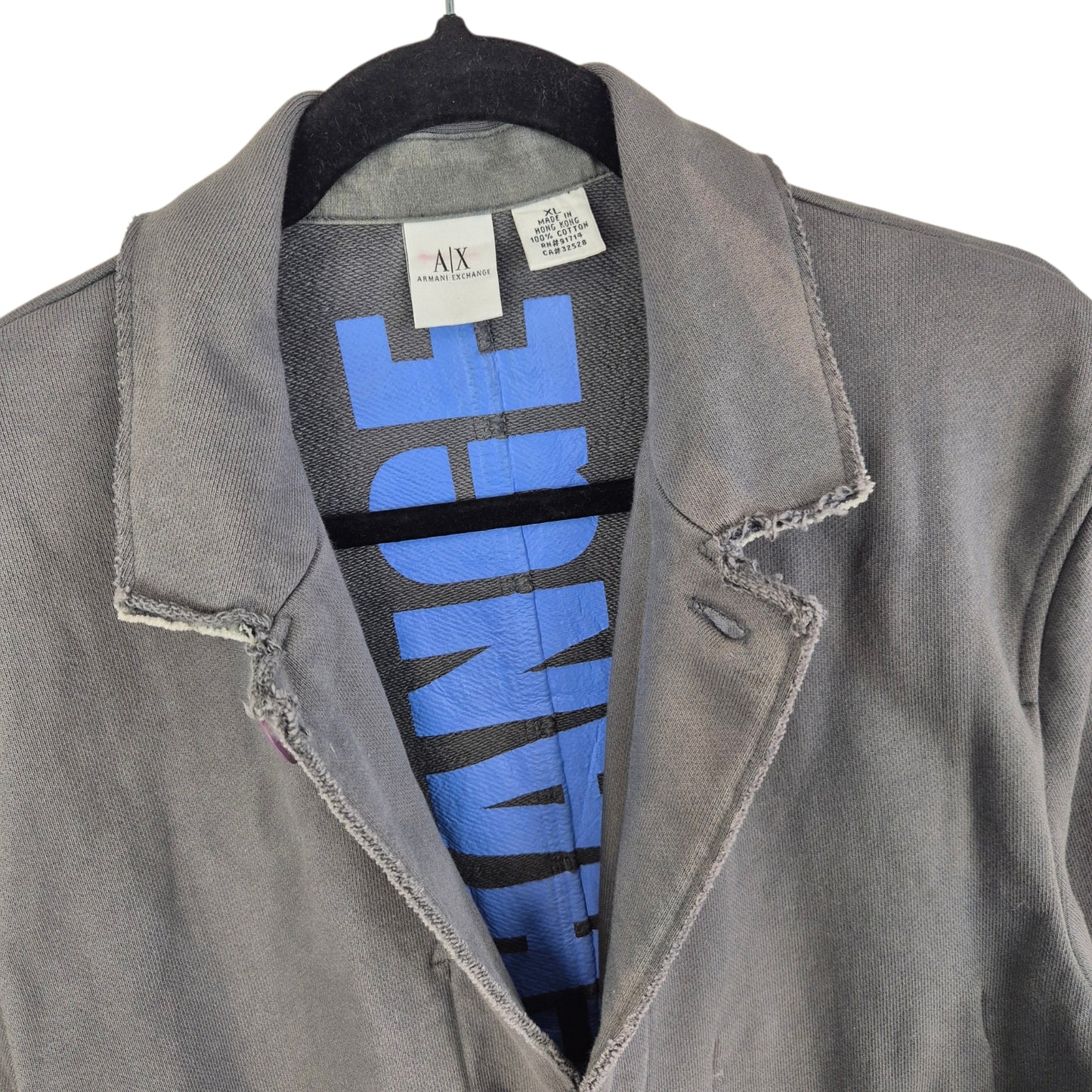 Armani Exchange Grey Heavy Button Jacket Size XL