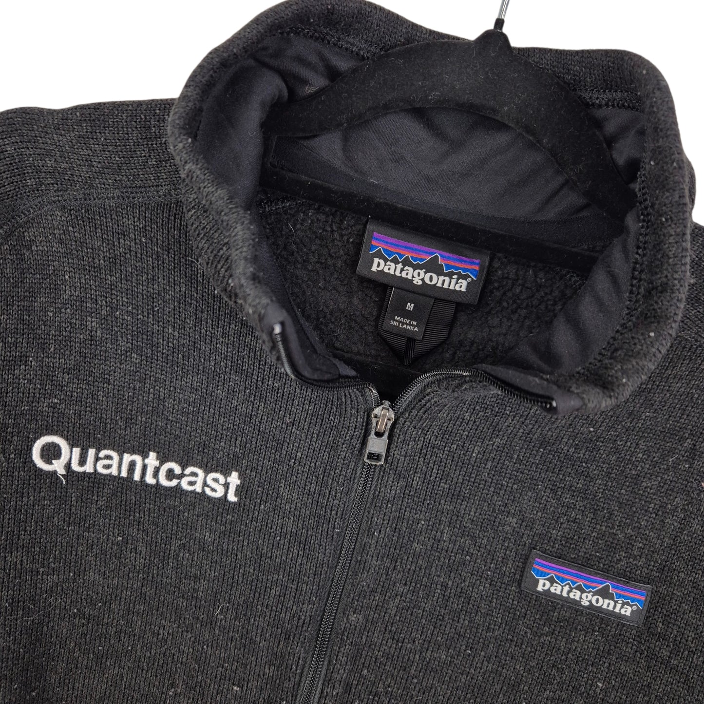 Patagonia Womens Dark Grey Fleece Zip Jumper Size M