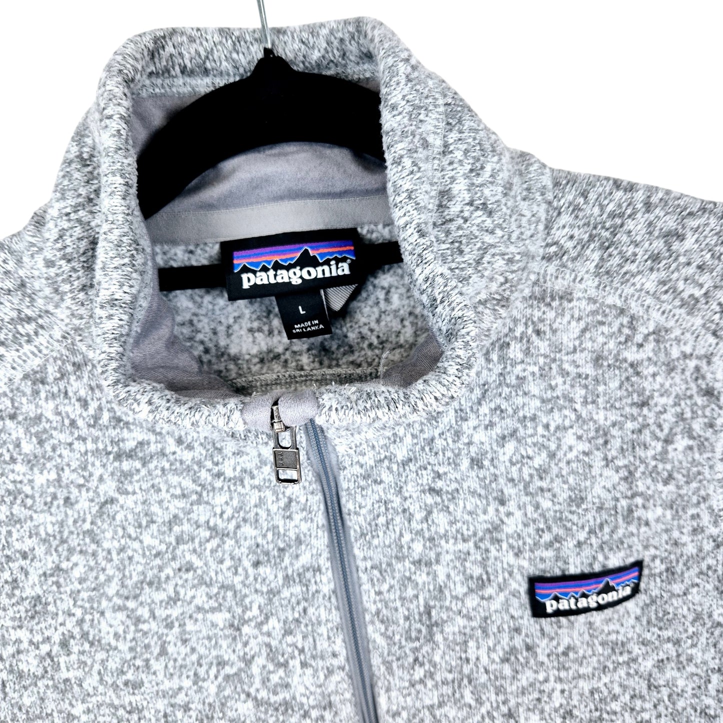 Patagonia Light Grey Fleece Vest Size L