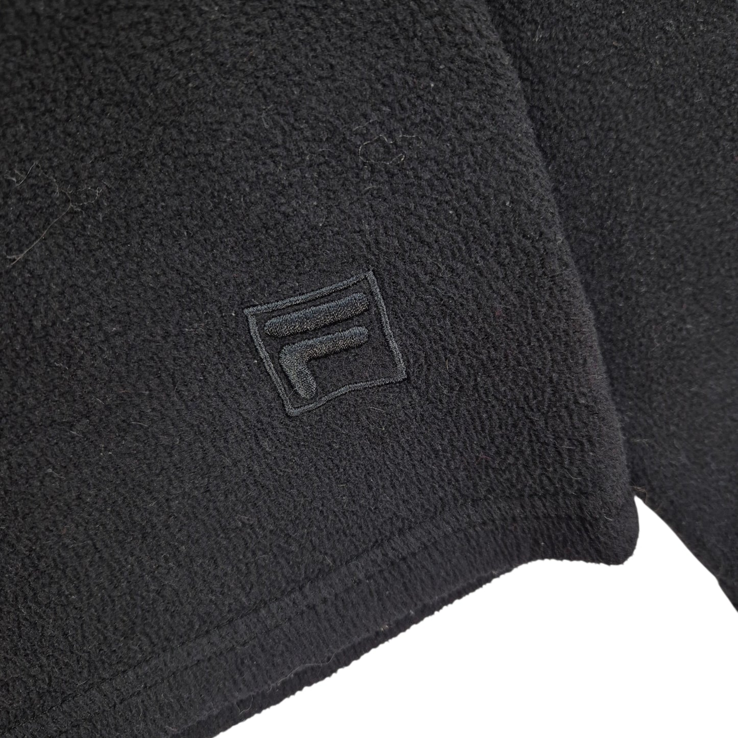 FILA Black Quarter Zip Fleece Jumper Size XL
