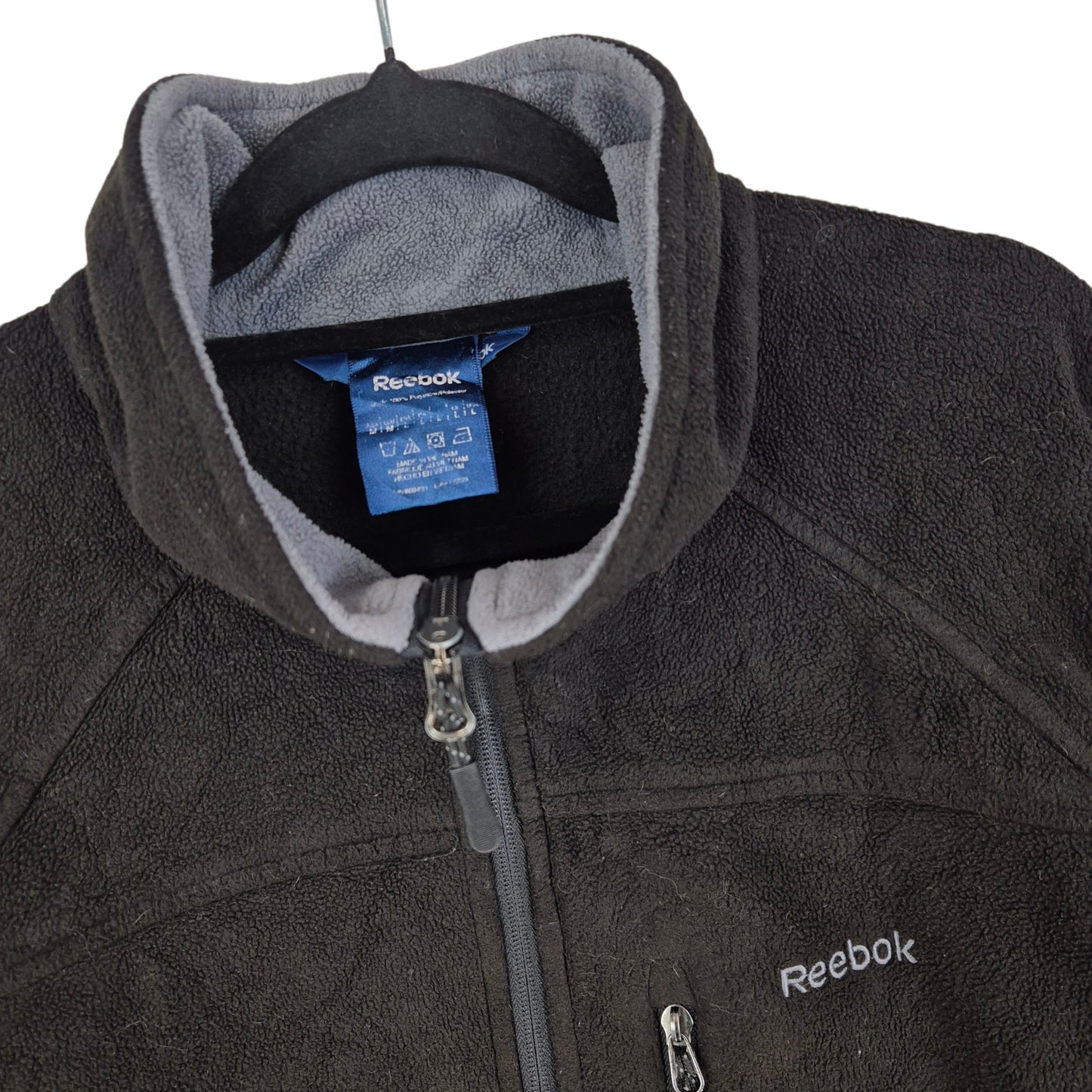 Reebok Black Fleece Zip Jumper Size L