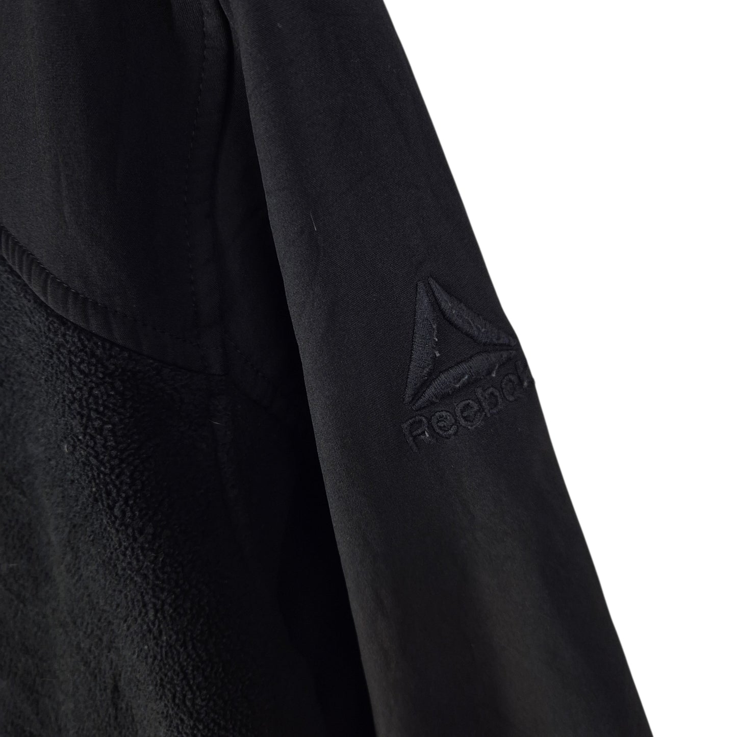 Reebok Black Hooded Fleece Zip Jumper Size L
