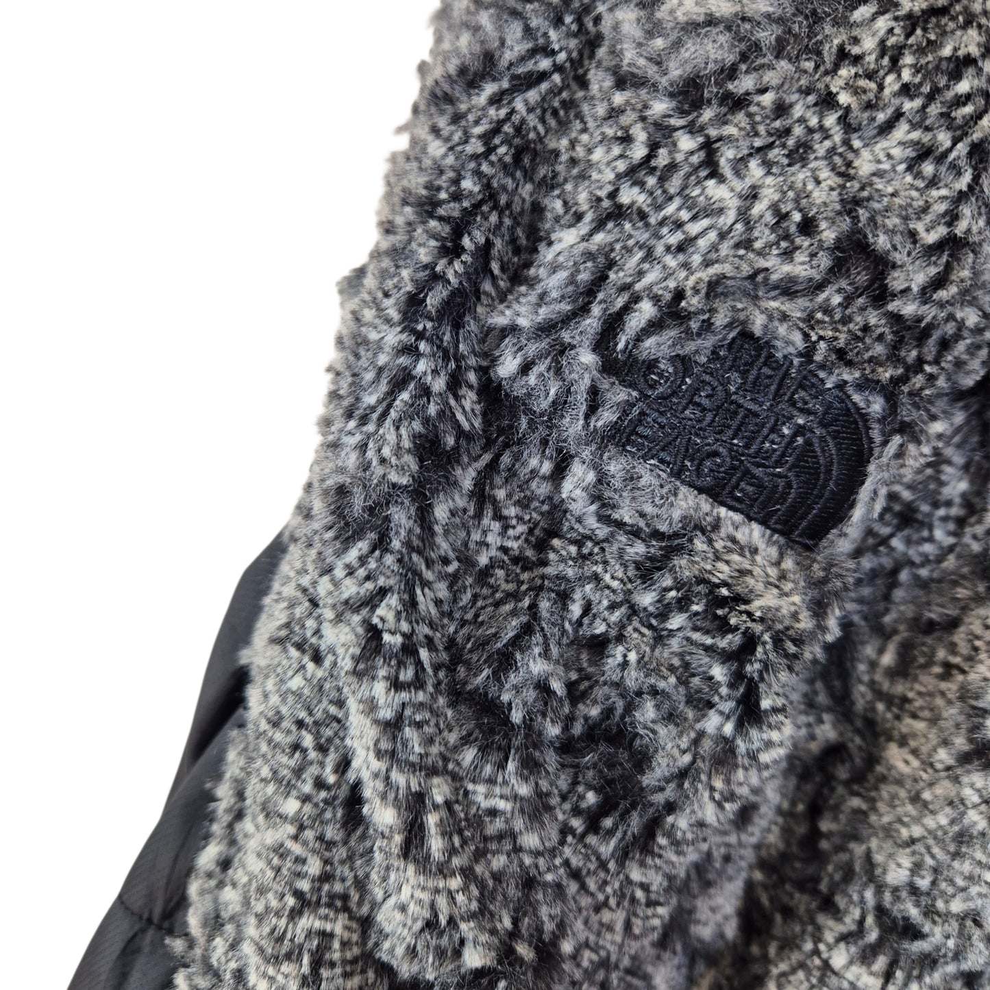 The North Face Womens Black & Grey Reversible Fleece Jacket Size S