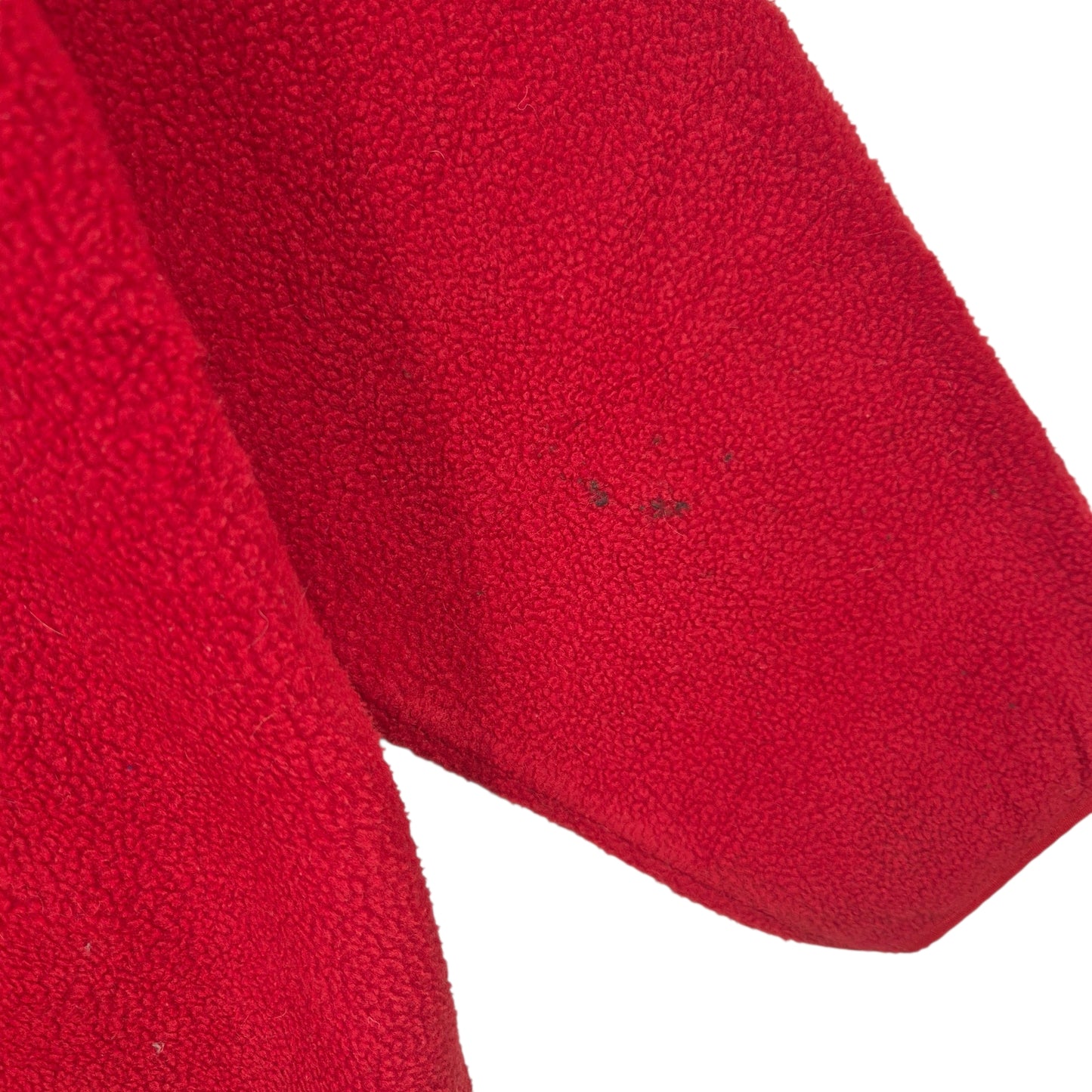 Vintage Patagonia 90's Red Quarter Button Fleece Jumper Size S