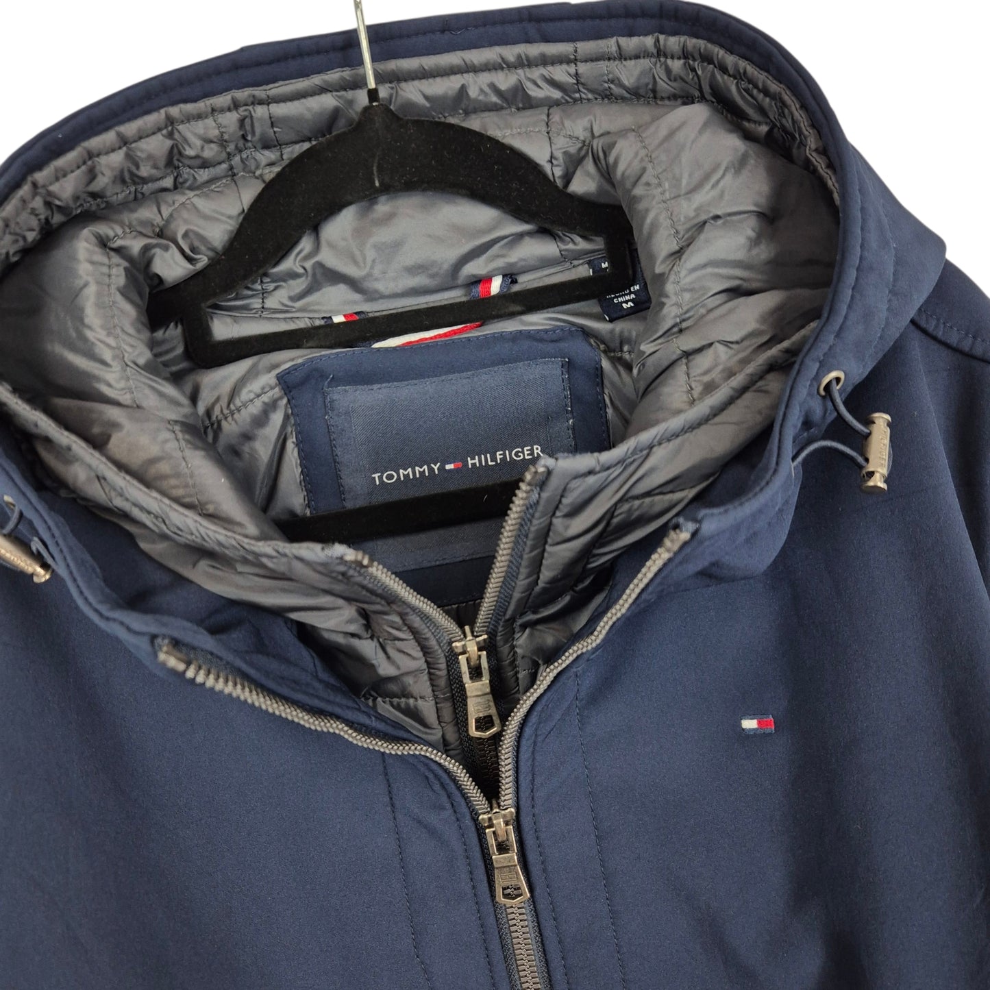 Tommy Hilfiger Dark Blue Quilted Windbreaker Jacket Size M