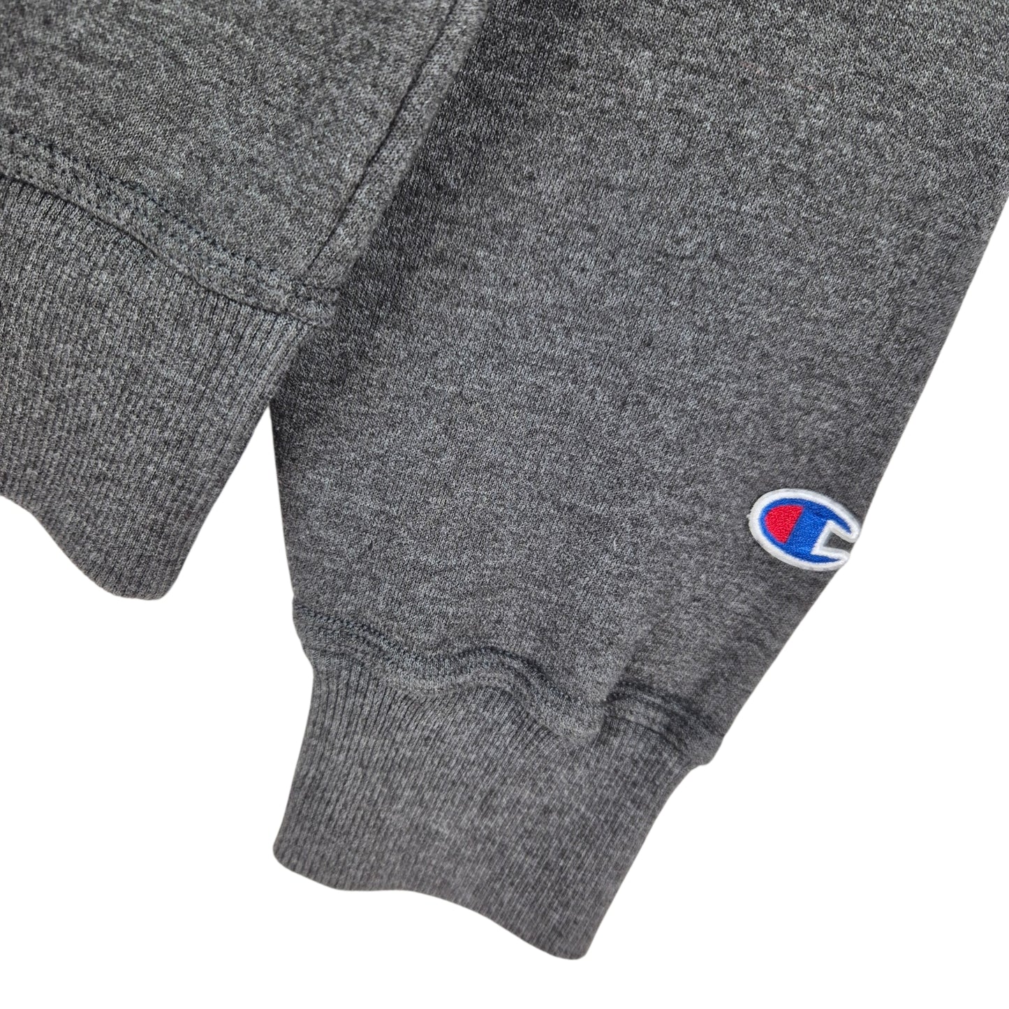 Champion Grey Crewneck Chest Script Sweater Size M