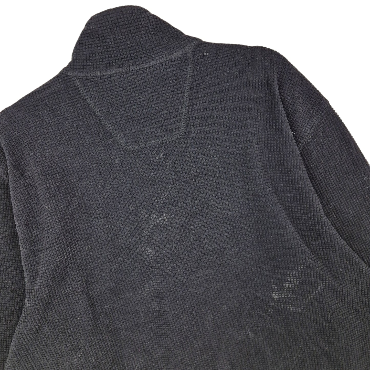 Timberland Black Quarter Zip Fleece Jumper Size L