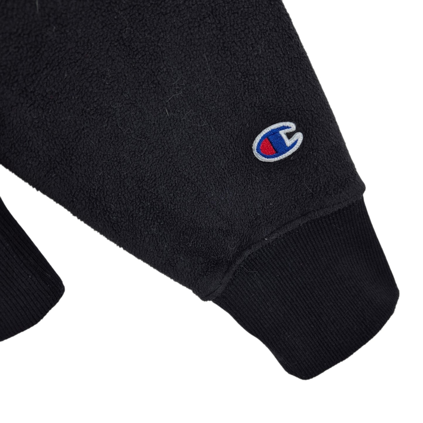 Champion Black Half Zip Fleece Jumper Size S