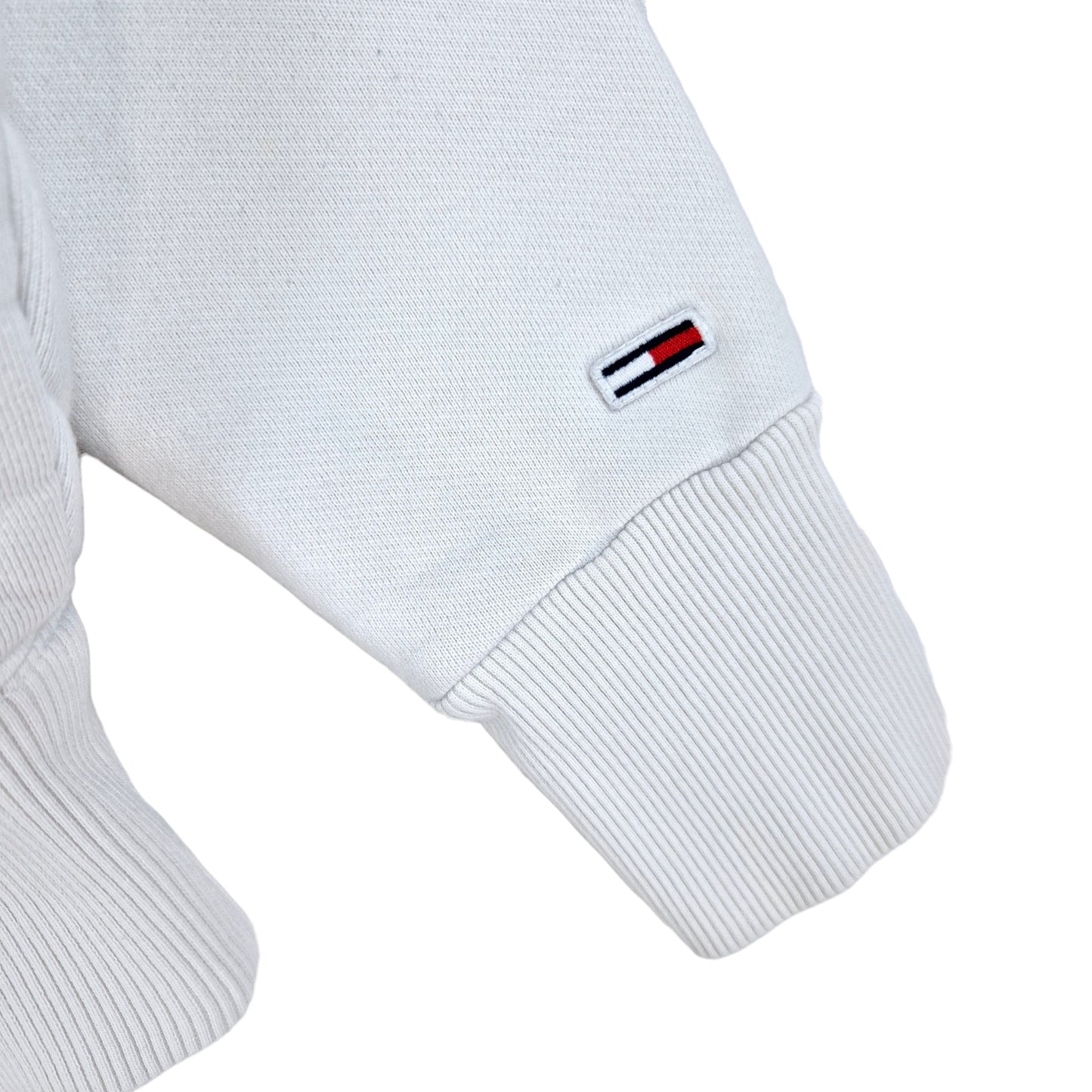 Tommy Jeans Womens White Embroidered Crewneck Sweater Size M