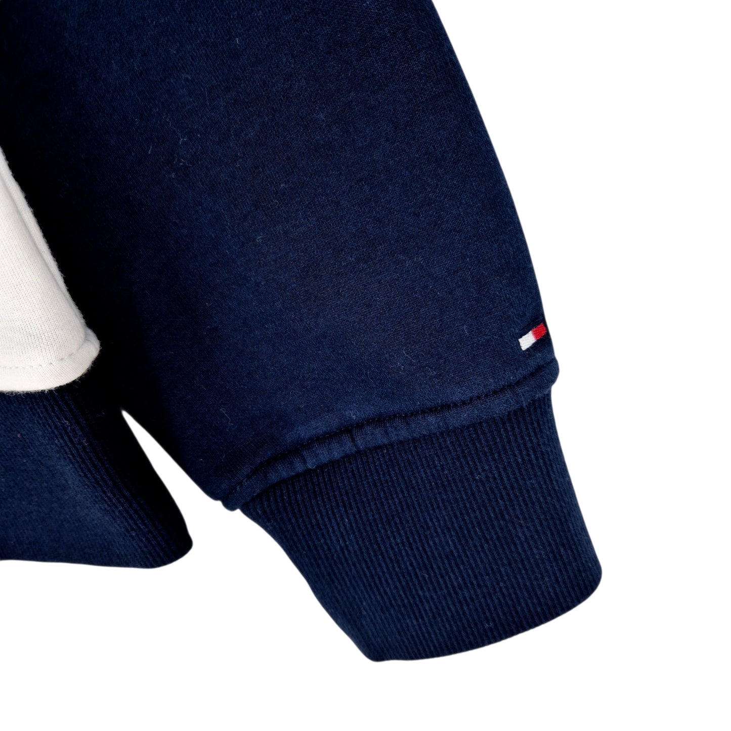 Tommy Hilfiger White & Dark Blue Crewneck Sweater Size S