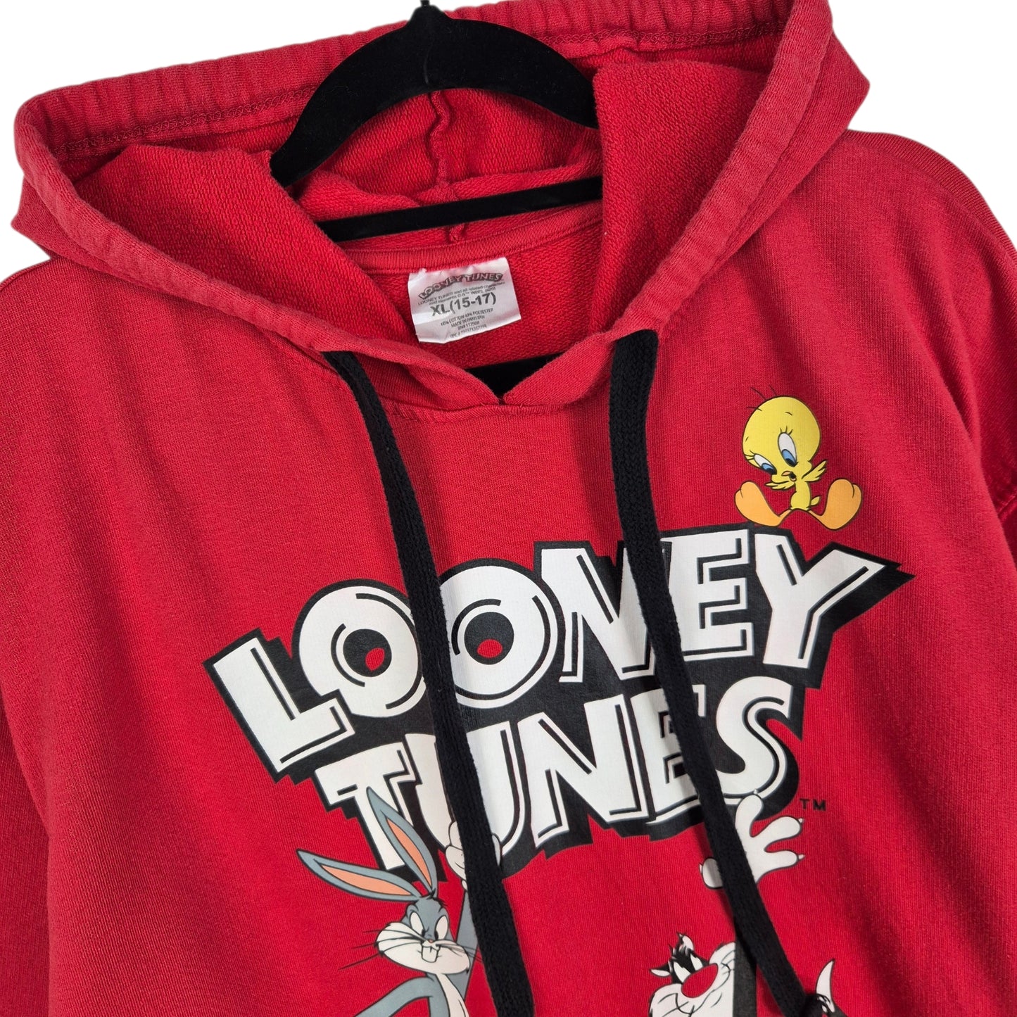 Disney Looney Tunes Red Hoodie Size XL