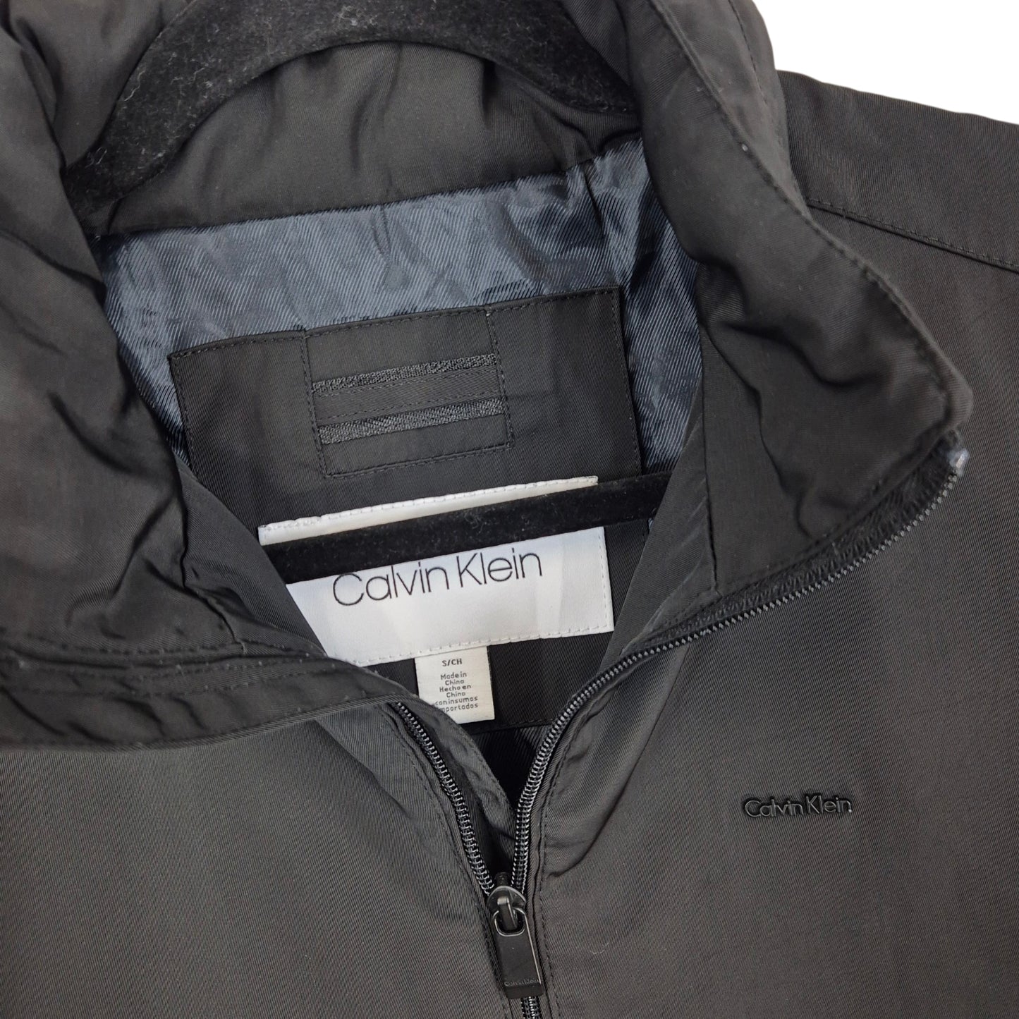 Calvin Klein Black Windbreaker Jacket Size S