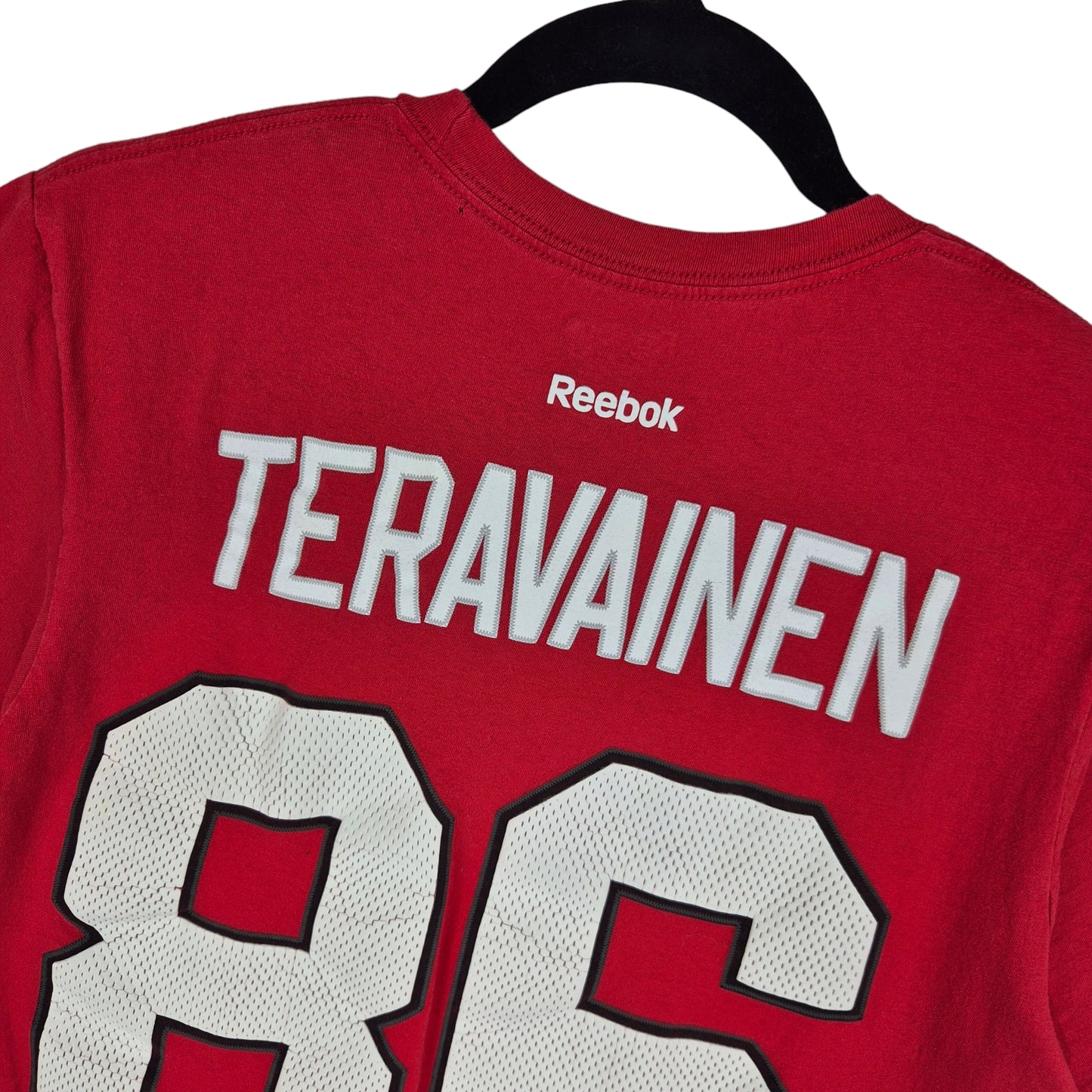 Reebok NHL Chicago Blackhawks Red Tervainen 86 Tee Shirt Size M