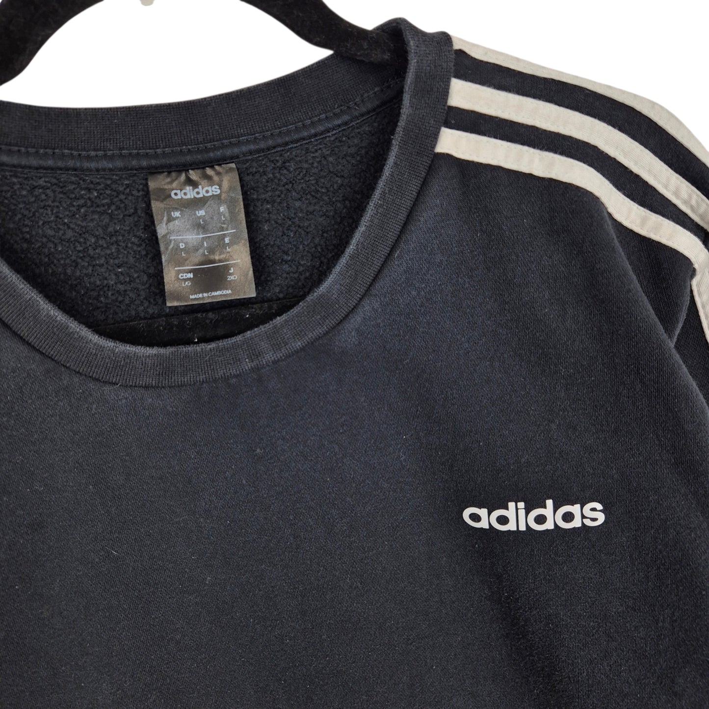 Adidas Black Crewneck Sweater SIze L