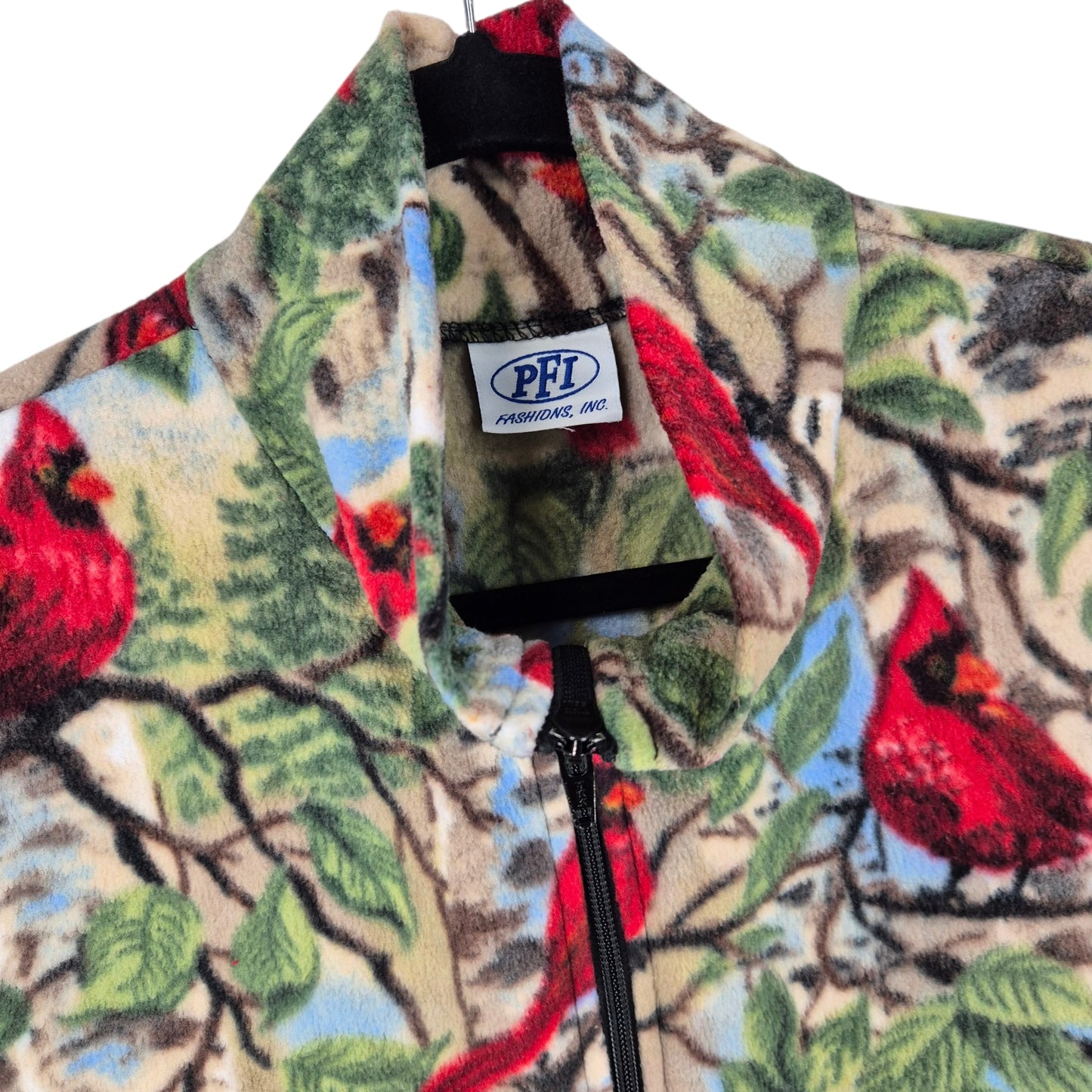 Vintage PFI Fashions 90's Colourful USA Made Fleece Vest Size XL