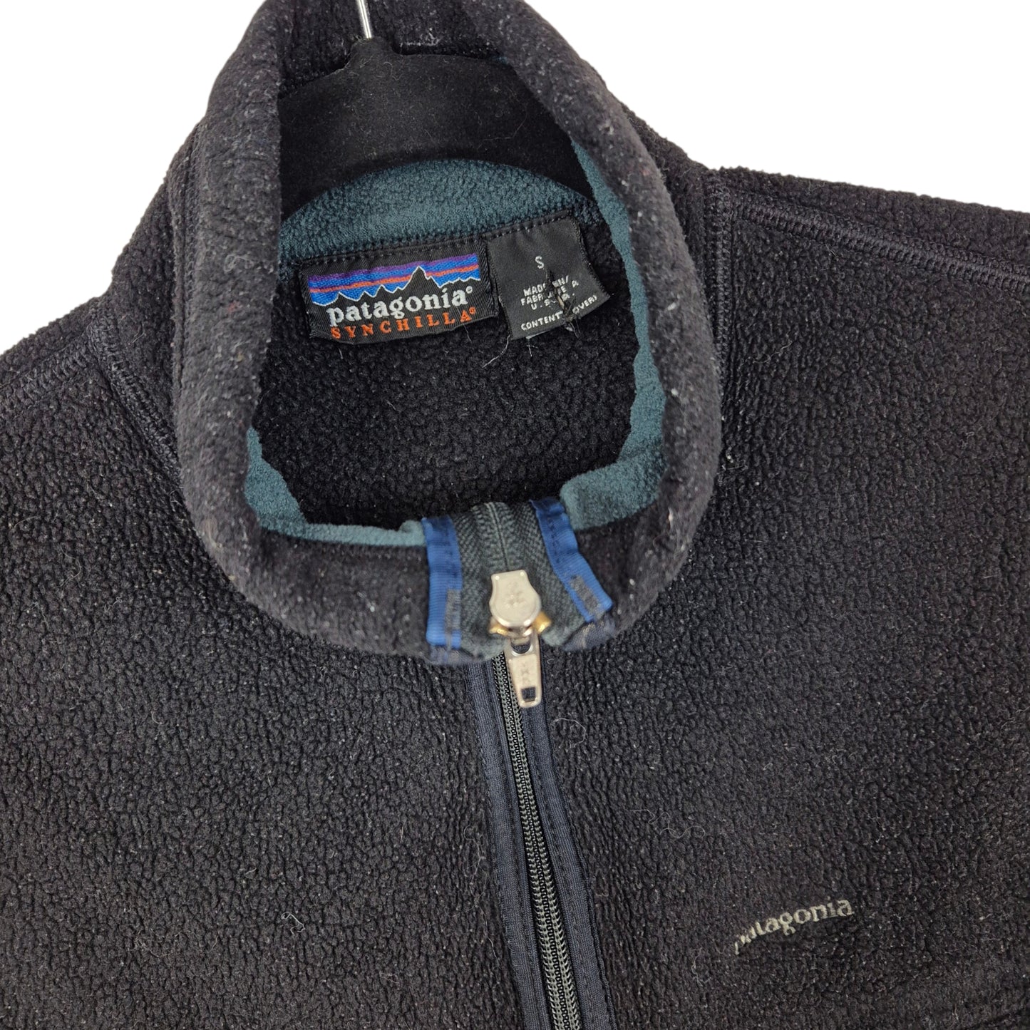 Vintage Patagonia 90's Womens Black USA Made Fleece Vest Size S