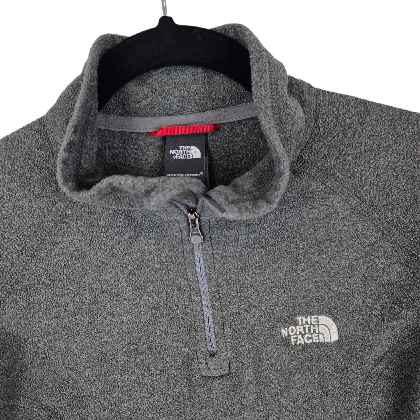 The North Face Womens Grey Light Quarter Zip Fleece Jumper Size S