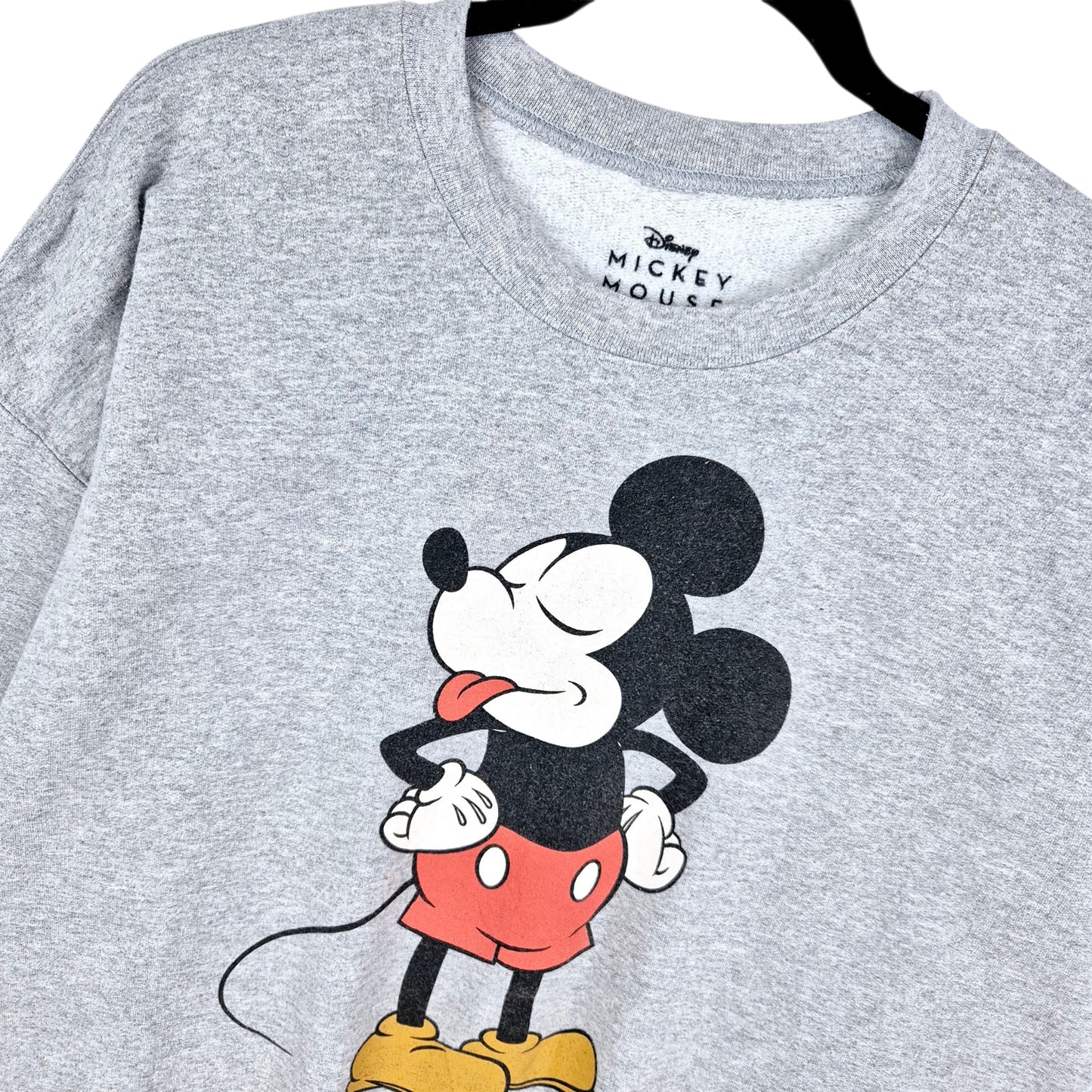 Disney Mickey Mouse Light Grey Crewneck Sweater Size XL
