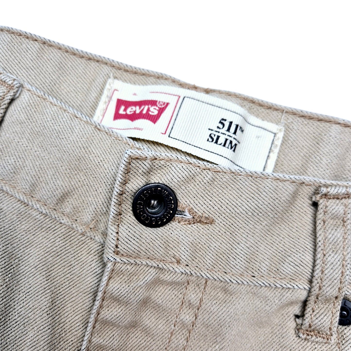 Levis 511 Jeans Light Brown Straight Leg Denim W30