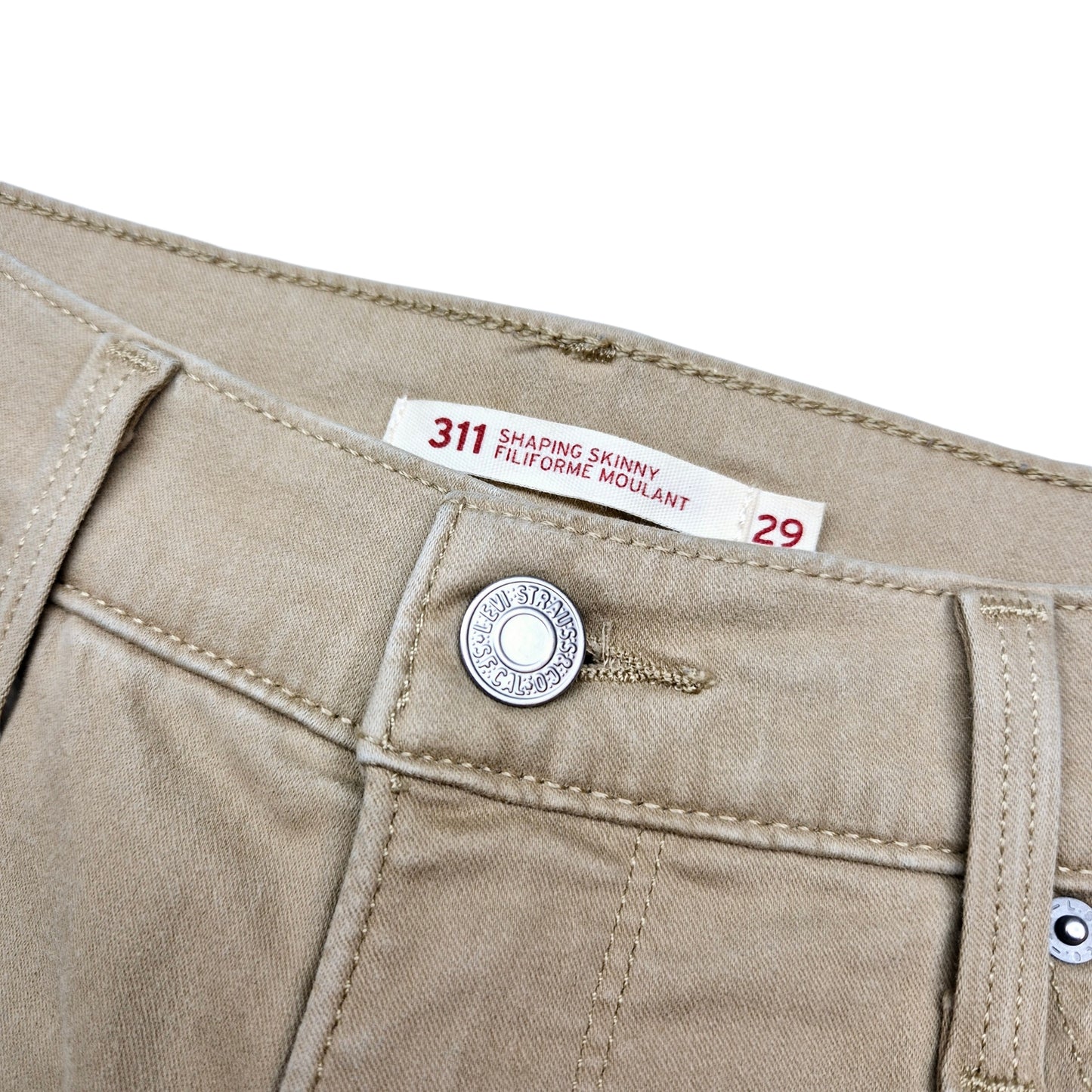 Levis 311 Jeans Womens Light Brown Shaping Skinny Denim W30