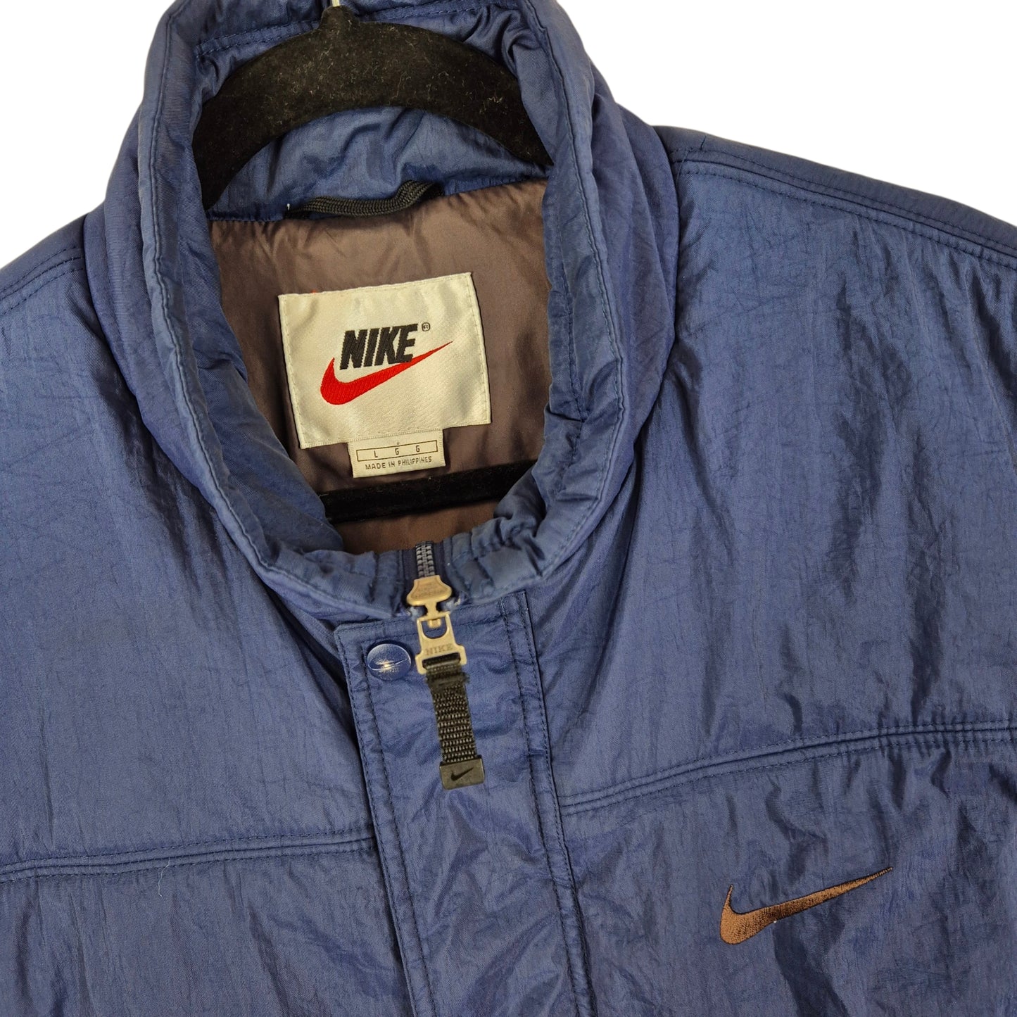 Vintage Nike 90's Dark Blue Padded Vest Size L