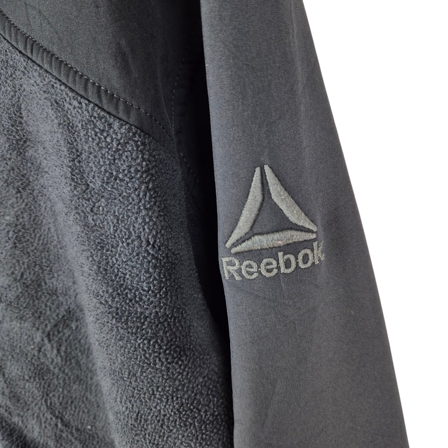 Reebok Grey Hooded Fleece Zip Jumper Size L