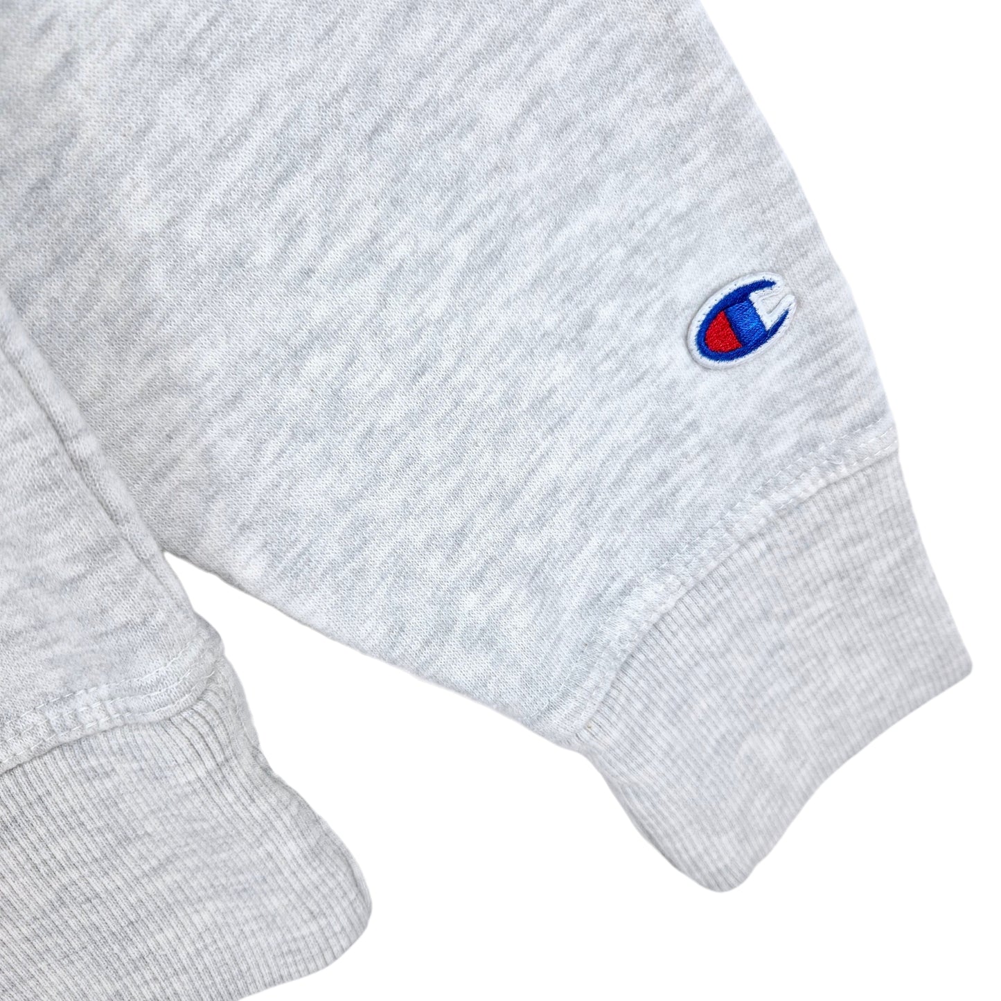 Champion Light Grey Chest Script Hoodie Size M