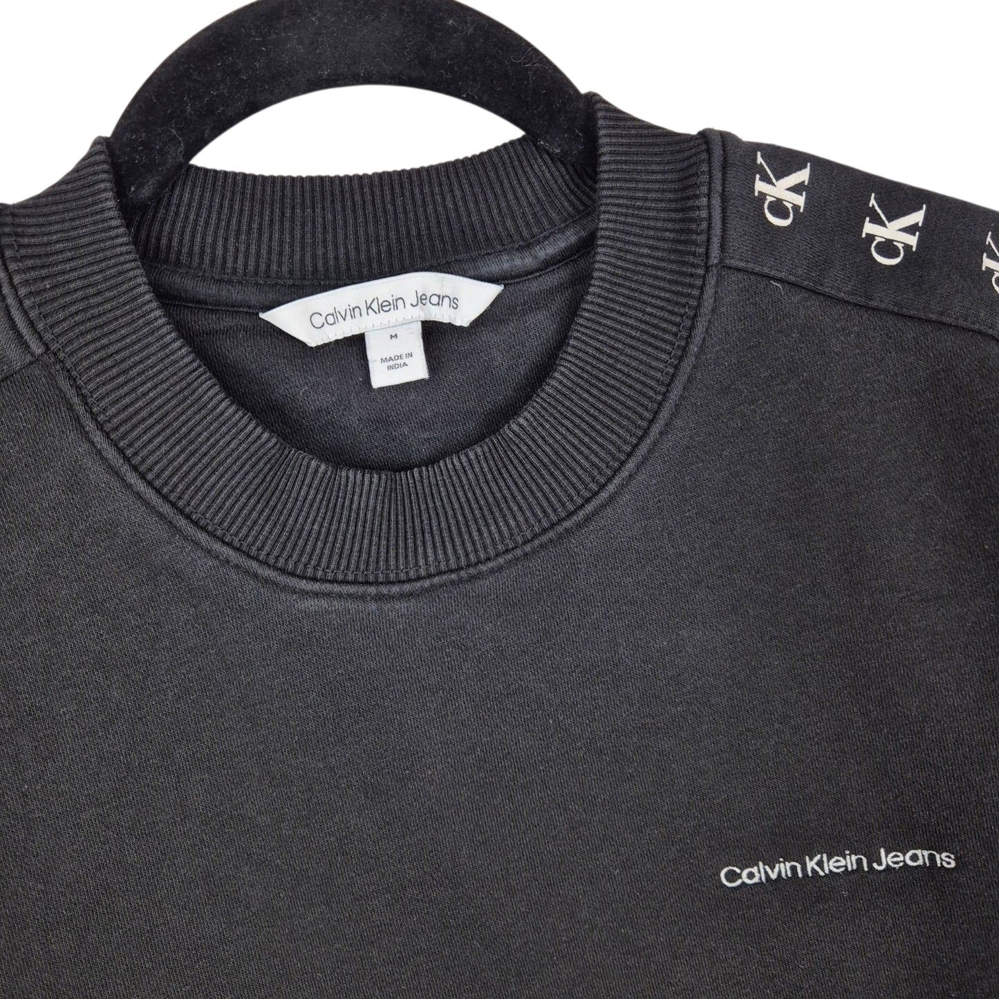 Calvin Klein Jeans Black Crewneck Sweater Size M