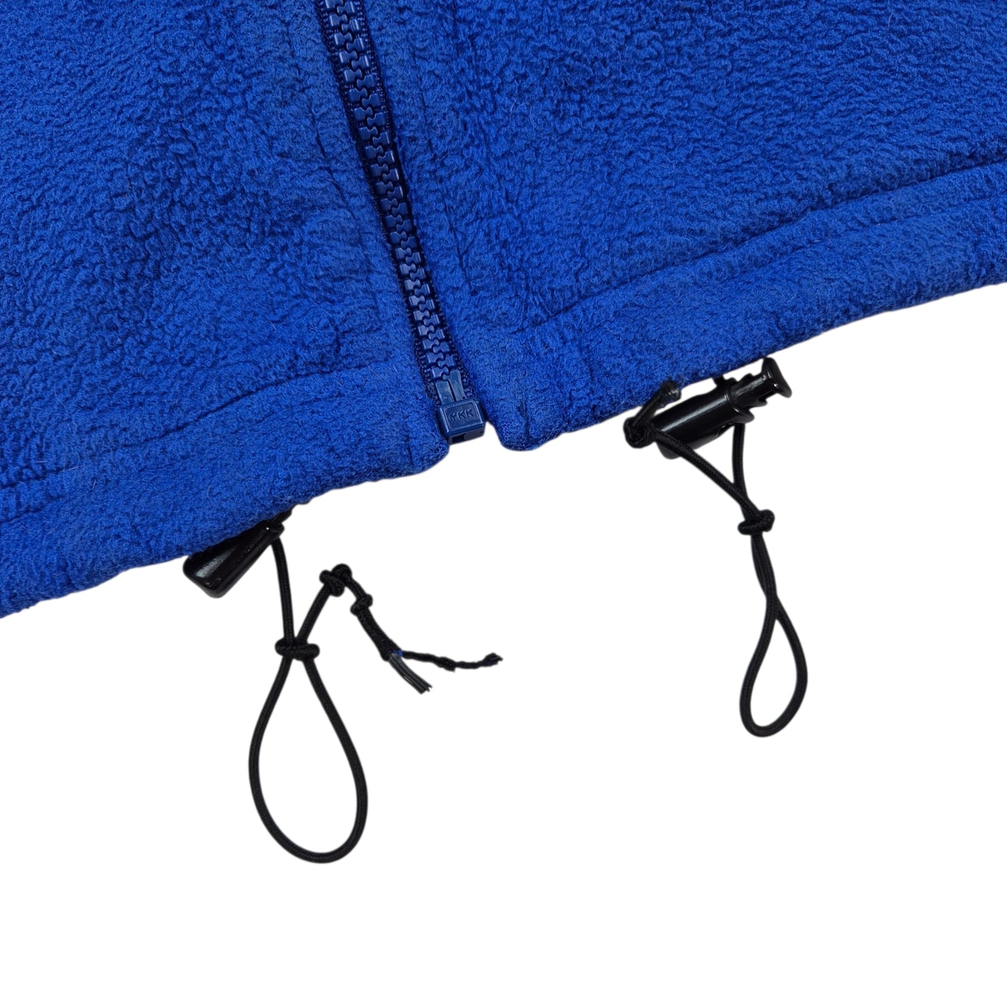 Vintage Lands End 90's Black & Blue Fleece Zip Jumper Size L