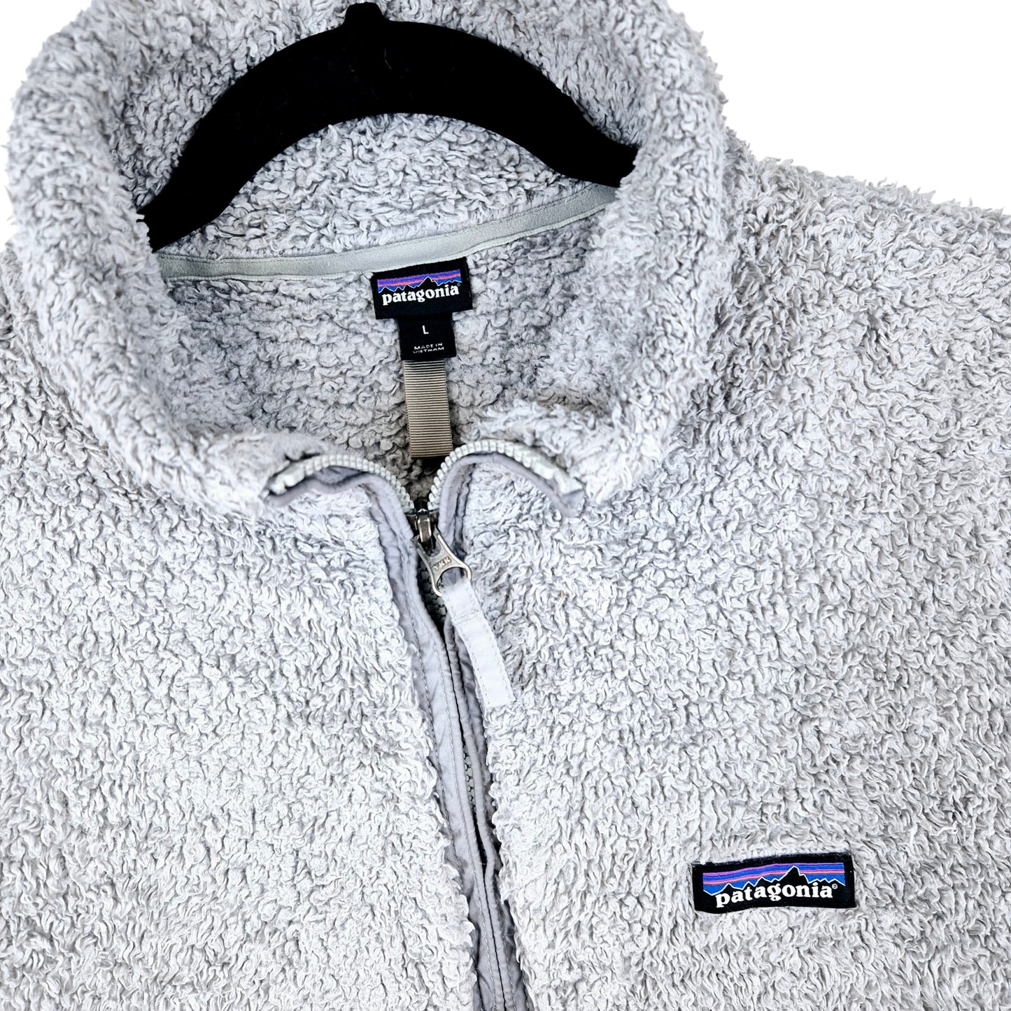 Patagonia Womens Light Grey Quarter Zip Fleece Jumper Size L