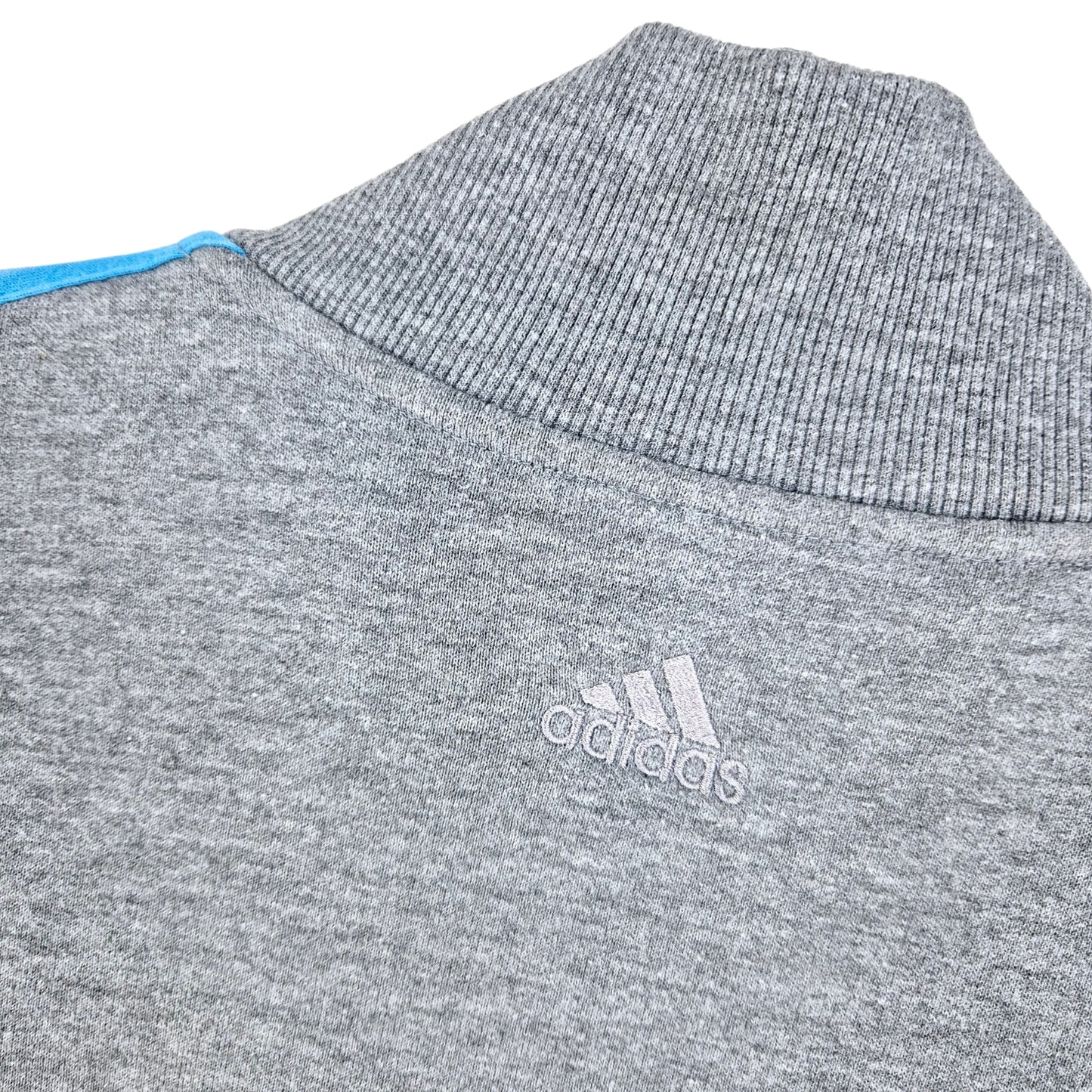 Vintage Adidas 2000's Womens Grey Embroidered Zip Sweater Size L