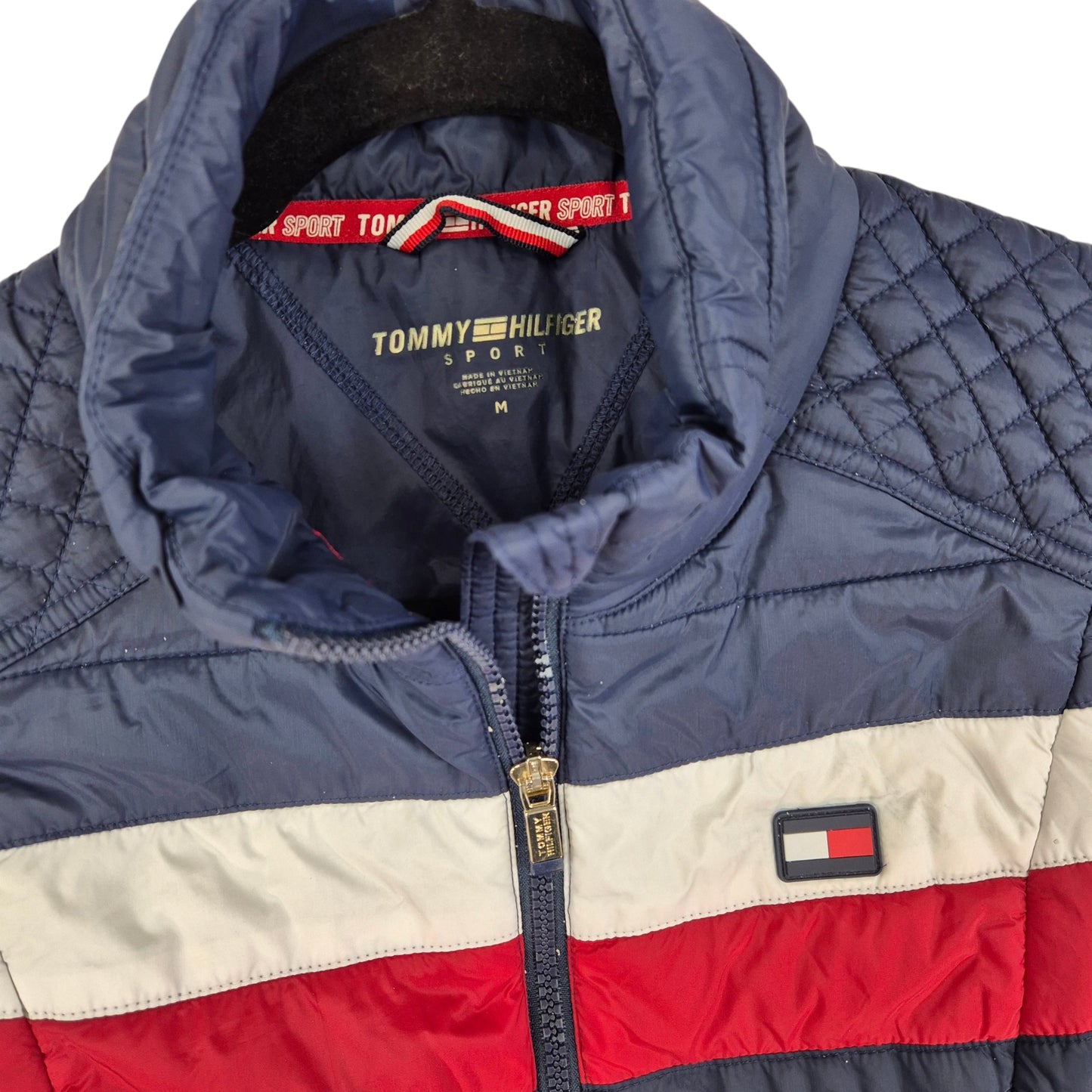 Tommy Hilfiger Sport Womens Dark Blue Padded Vest Size M