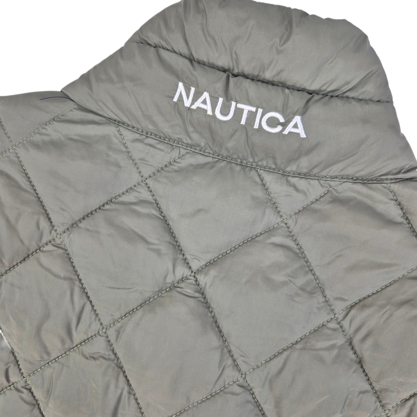 Nautica Khaki Green Padded Vest Size L
