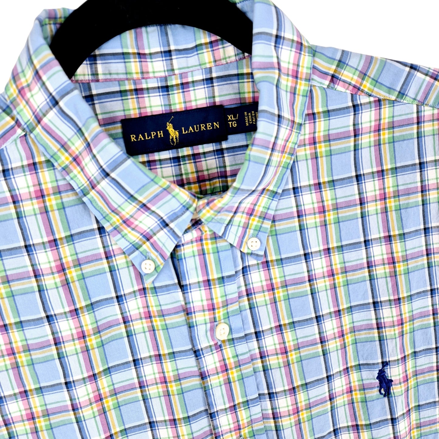 Polo Ralph Lauren Colourful Checkered Short Sleeve Button Shirt Size XL