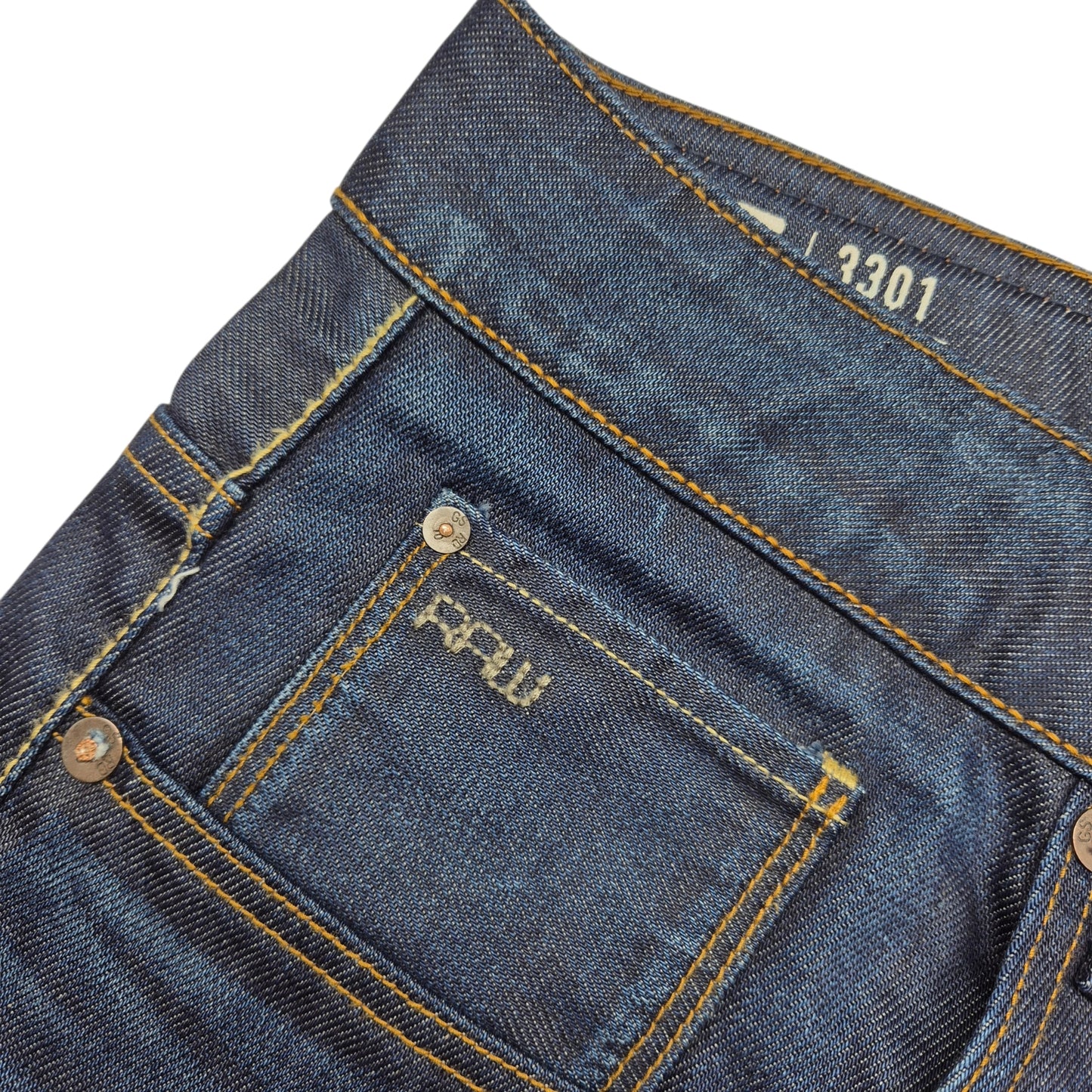 G Star Raw Jeans Dark Blue Straight Leg Denim W38